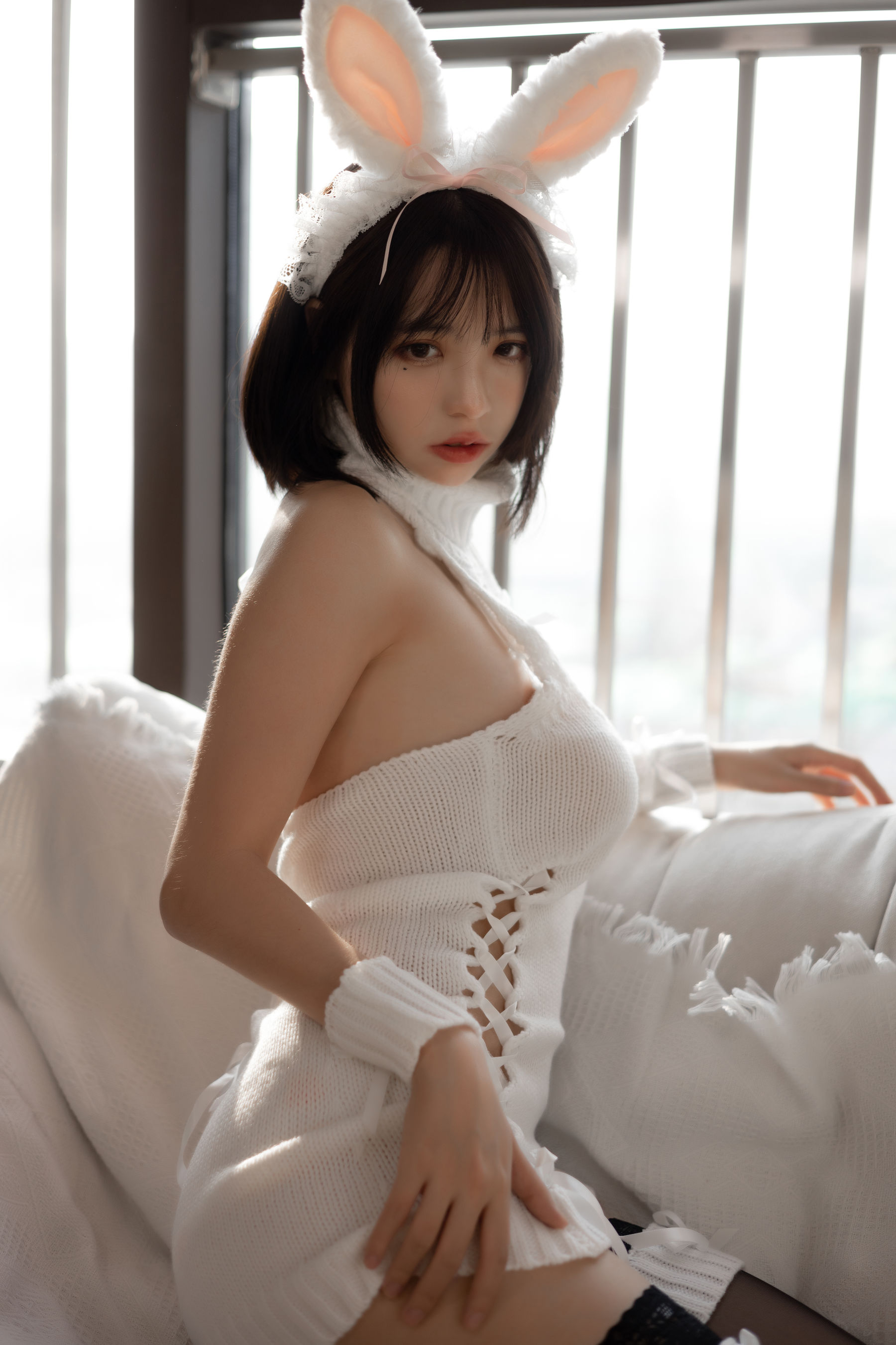 疯猫ss – 白色毛衣 Cosplay-第11张
