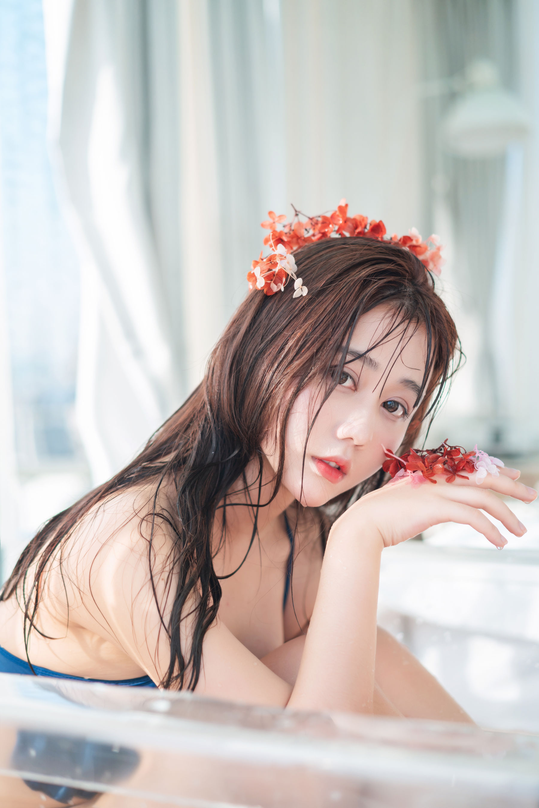 微博福利姬镜酱 私奔之泳衣 Cosplay-第60张