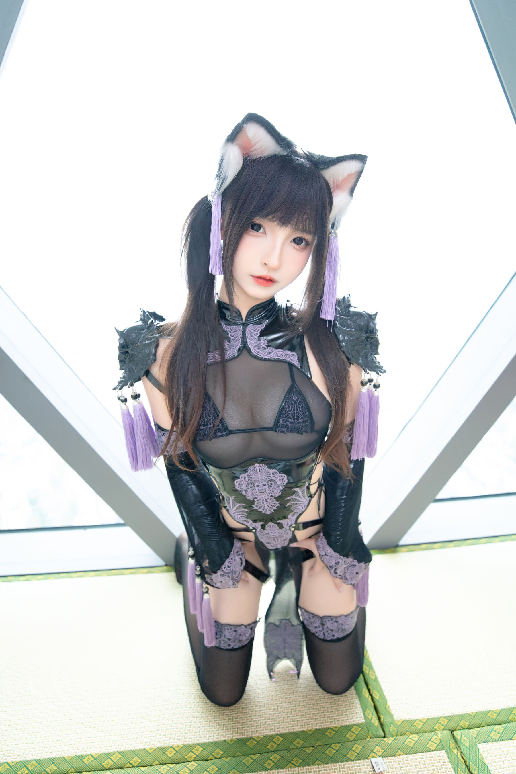 萝莉神楽板真冬之旗袍猫女 Cosplay-第5张