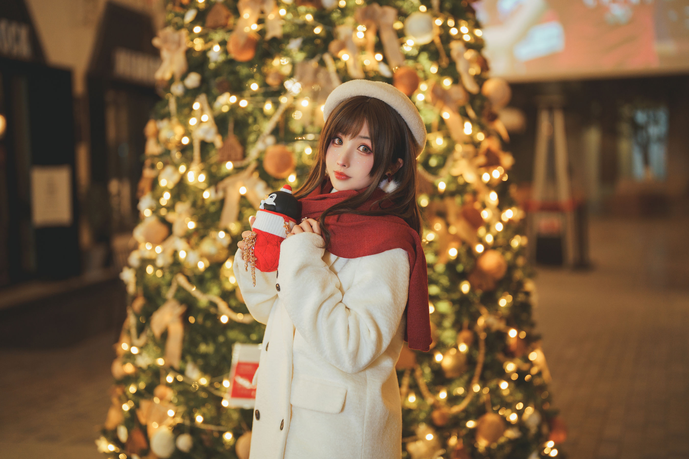 COS福利rioko凉凉子(肉扣热热子) – 圣诞麋鹿套装 Cosplay-第41张