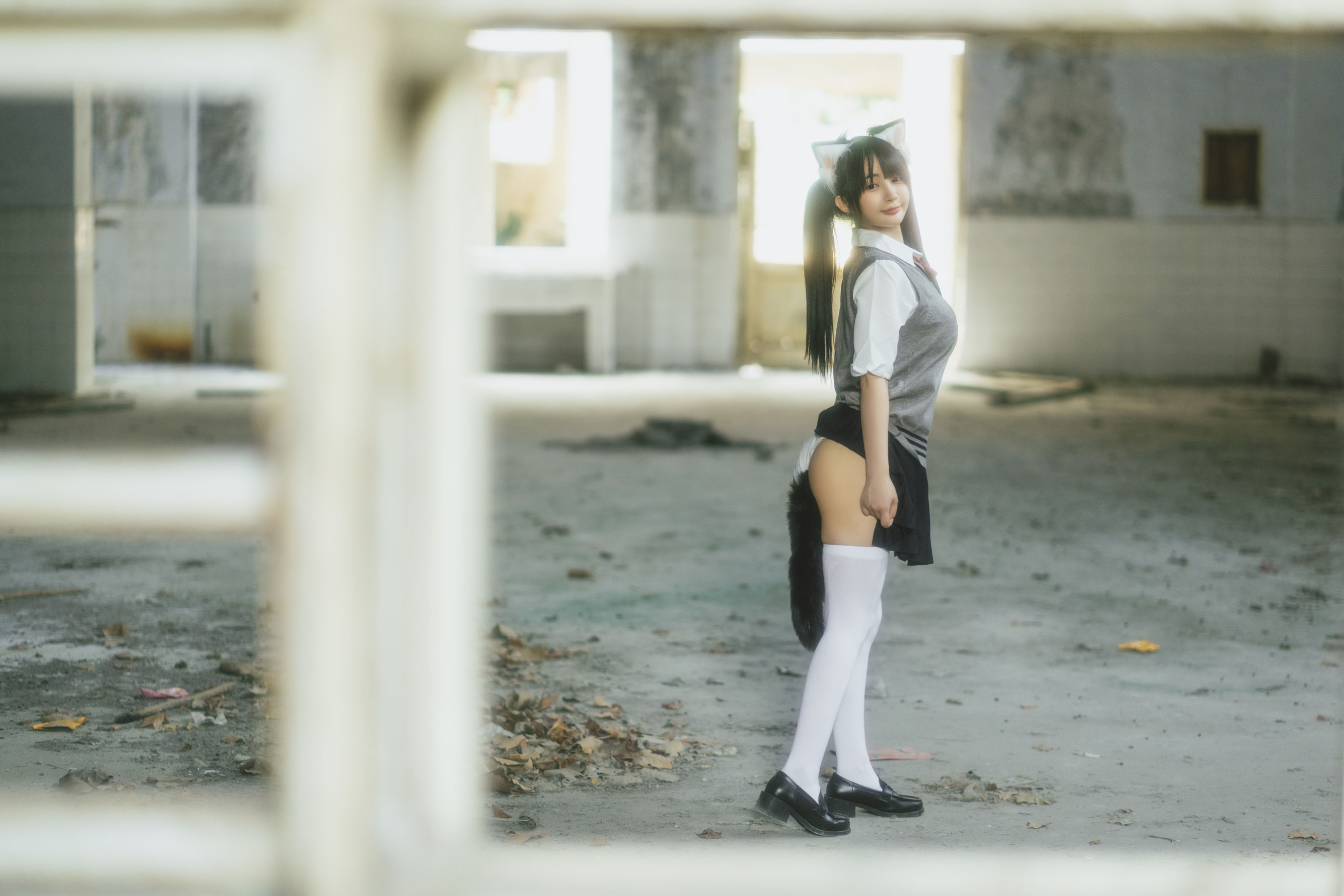 桜井宁宁 – 废墟JK Cosplay-第9张