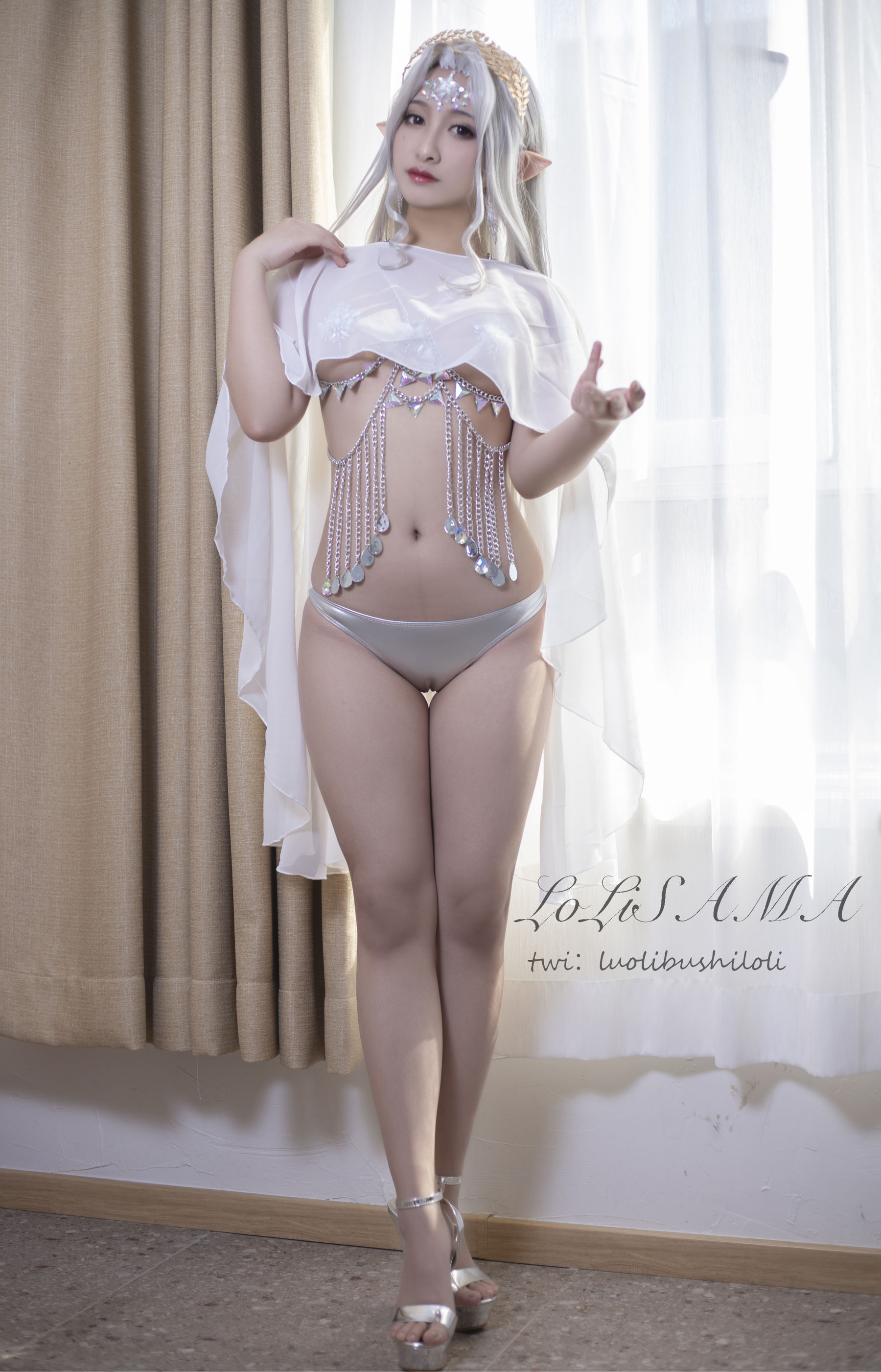 动漫博主洛璃LoLiSAMA – 精灵 Cosplay-第6张