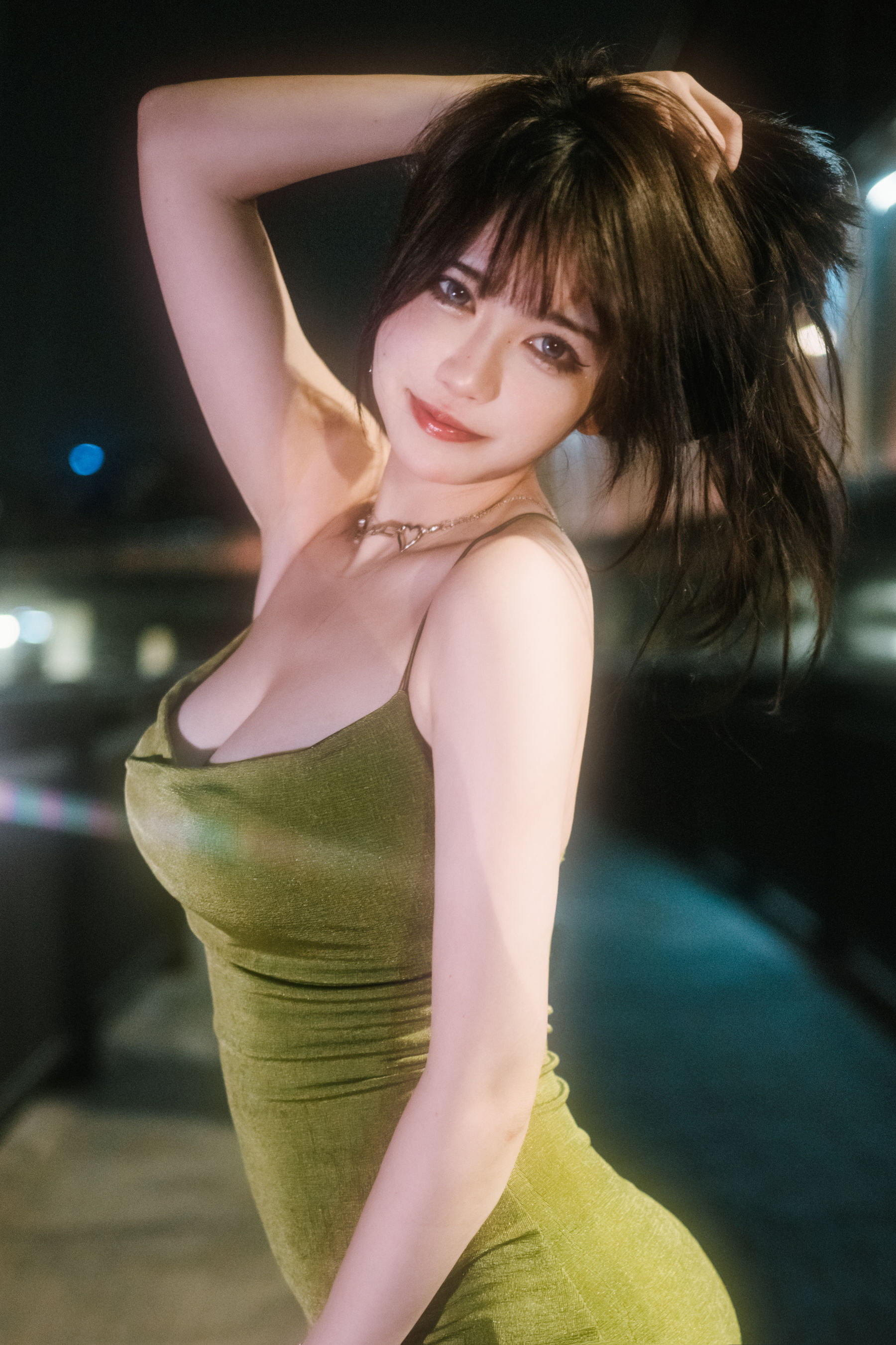 Tina很妖孽呀 – 绿色连衣裙 Cosplay-第6张