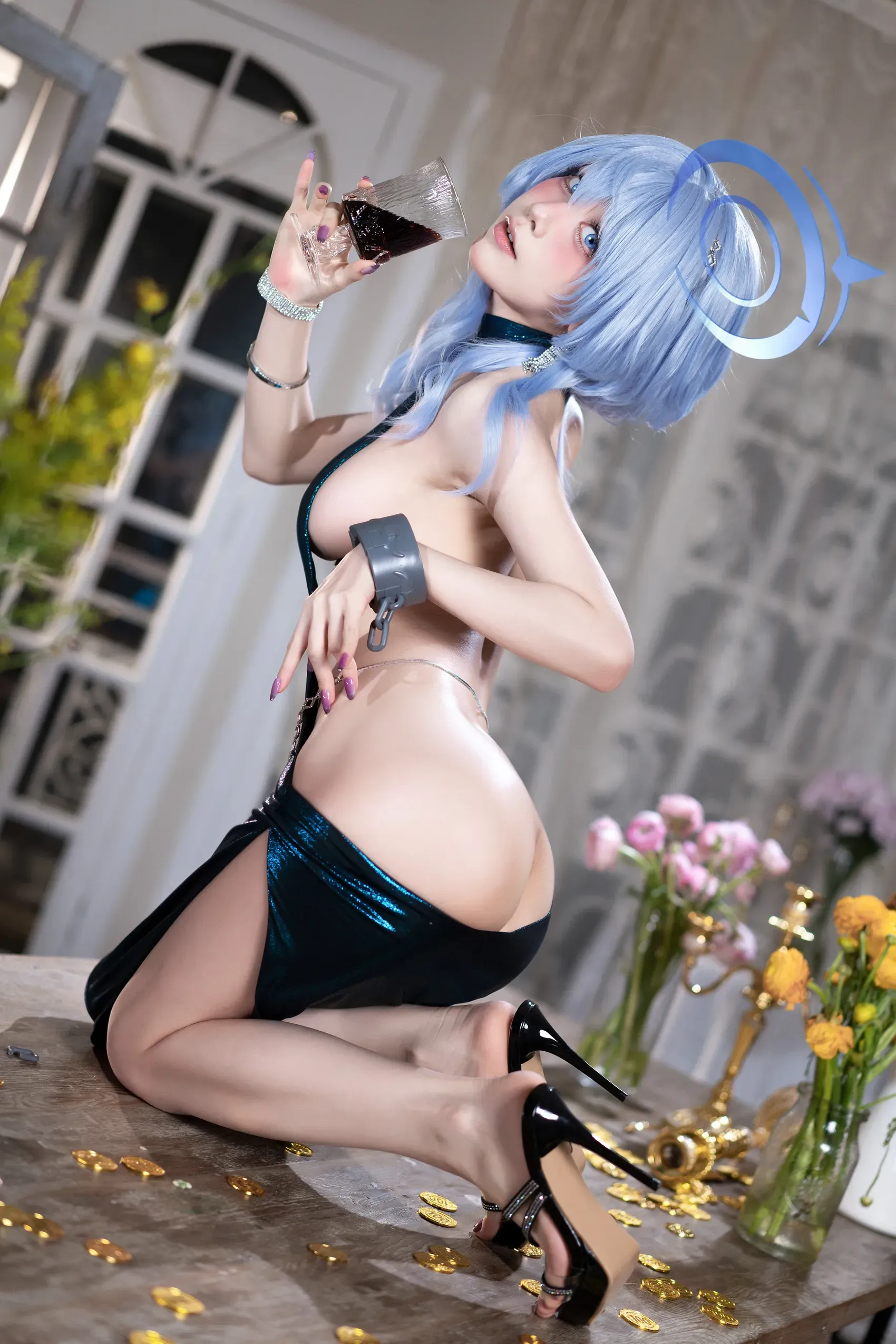 水淼aqua – 碧蓝档案 天雨亚子礼服 Cosplay-第60张