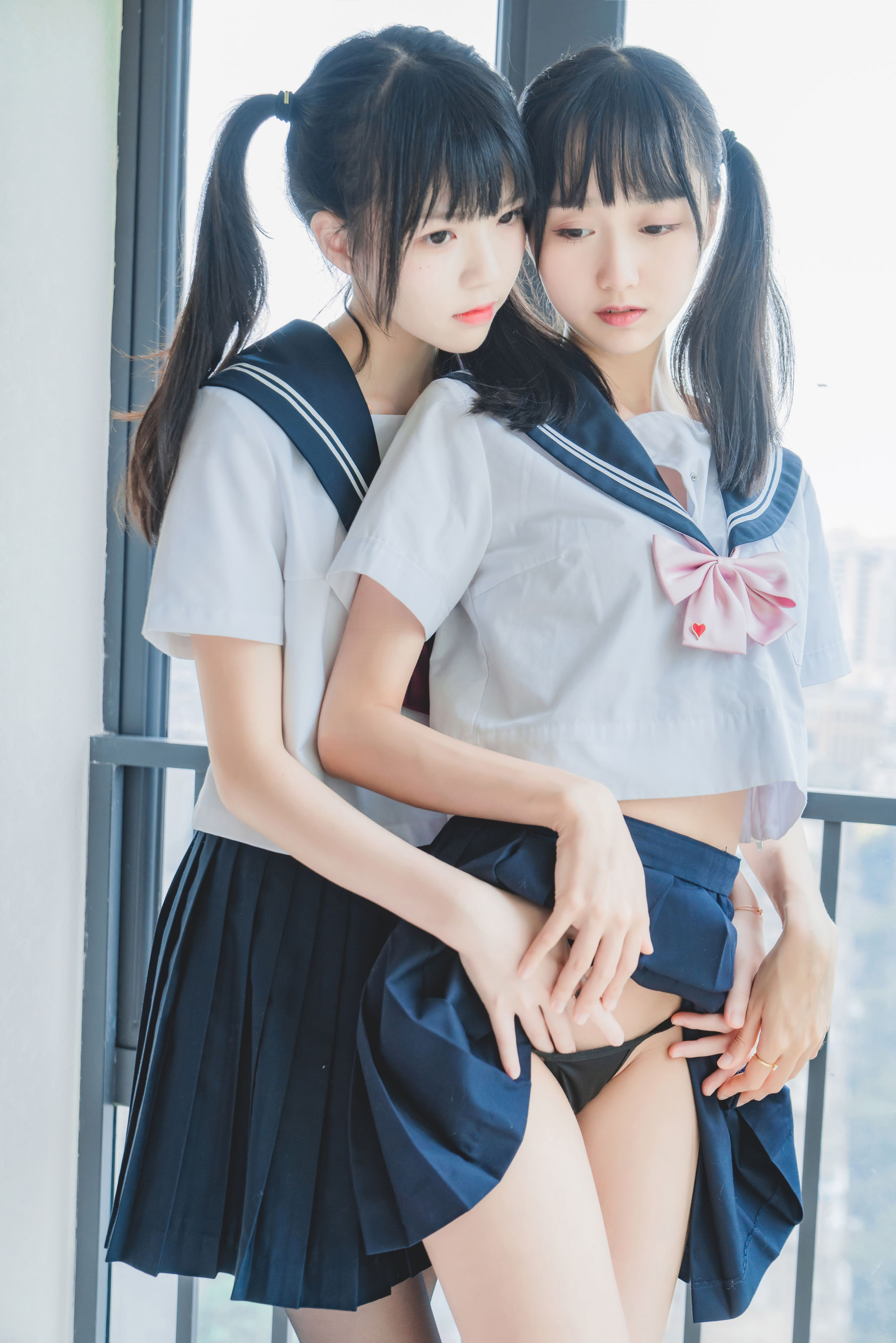 萌系小姐姐木绵绵OwO桜桃喵 她(制服×制服) Cosplay-第12张