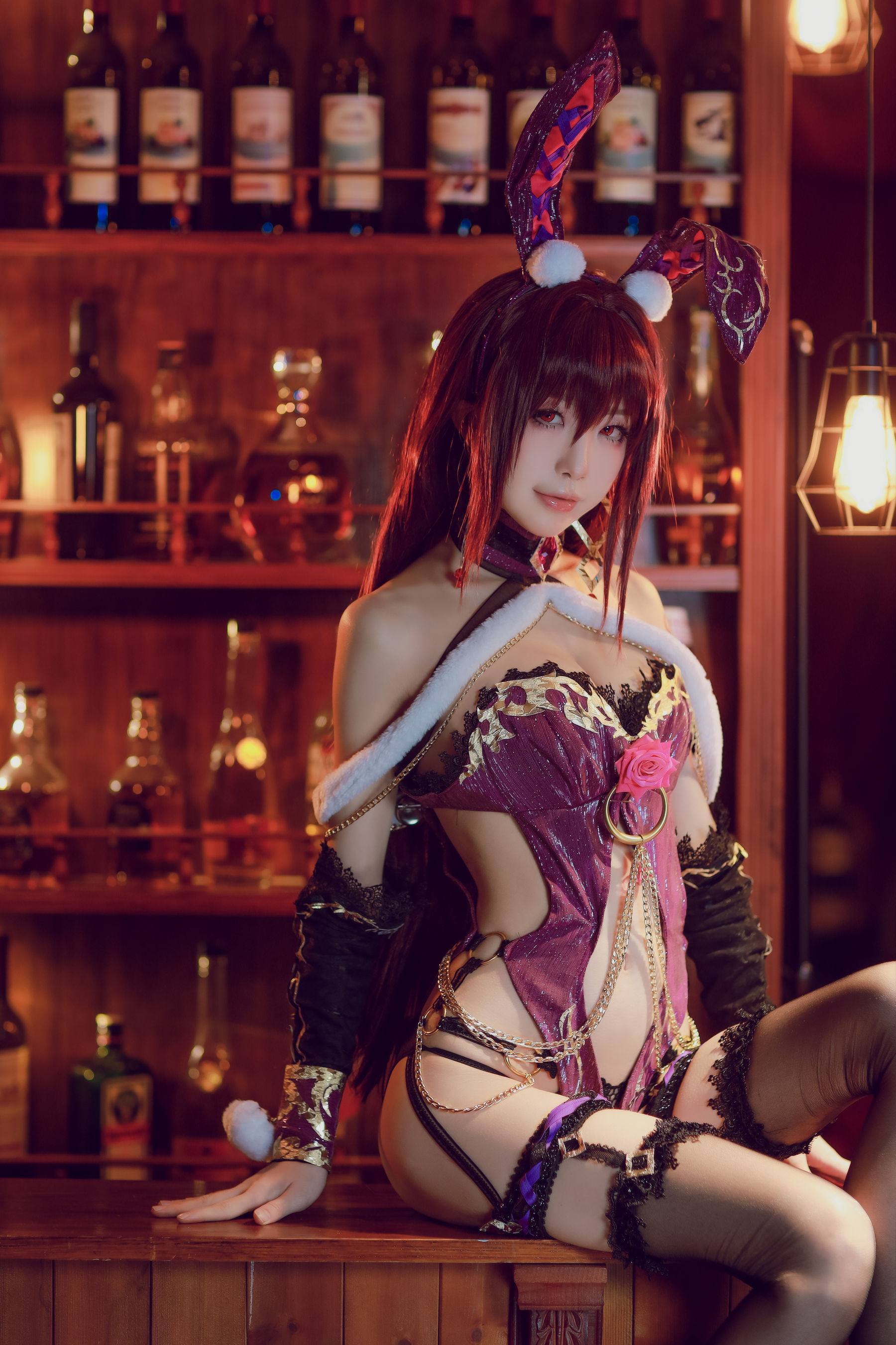 [Cosplay写真] 动漫博主水淼aqua – 斯卡哈 Cosplay-第49张