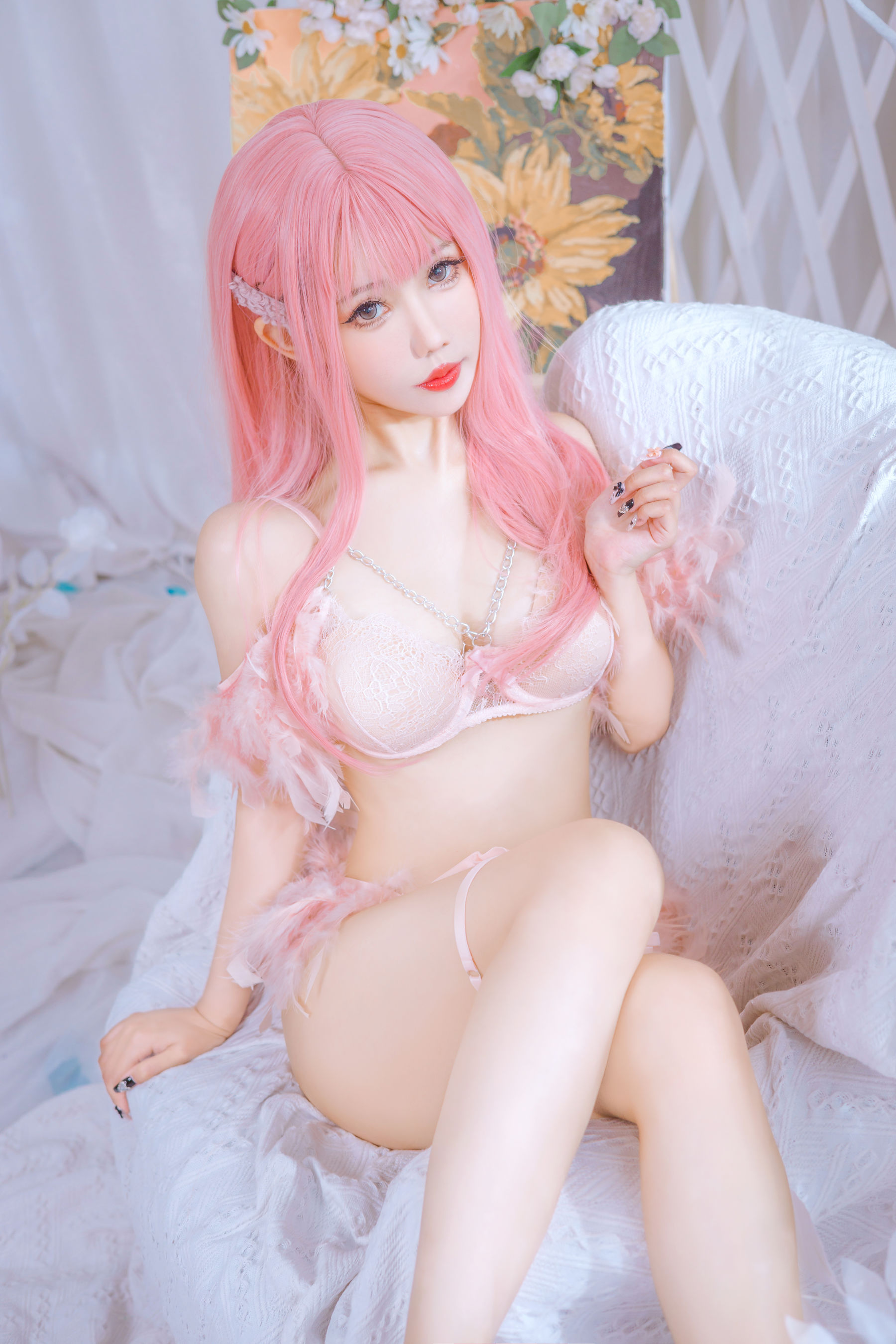 仙女月 – 粉色内衣 Cosplay-第1张