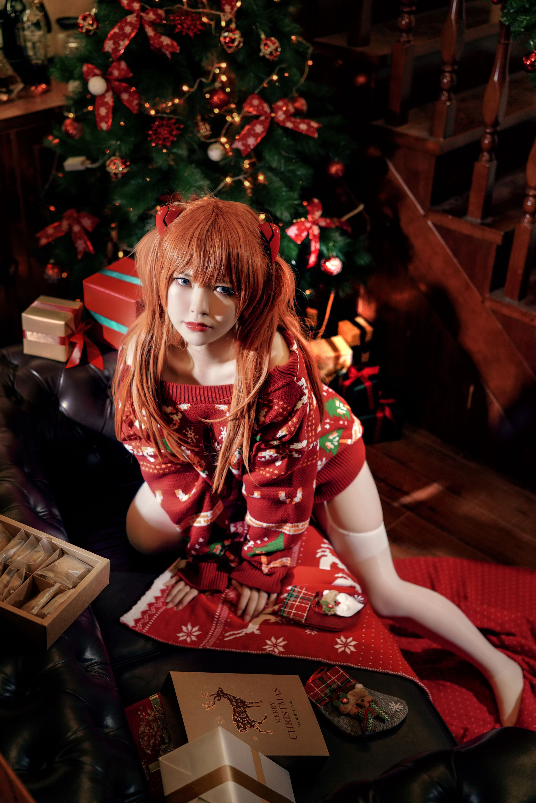 半半子 – 式波・ASUKA Christmas Cosplay-第15张