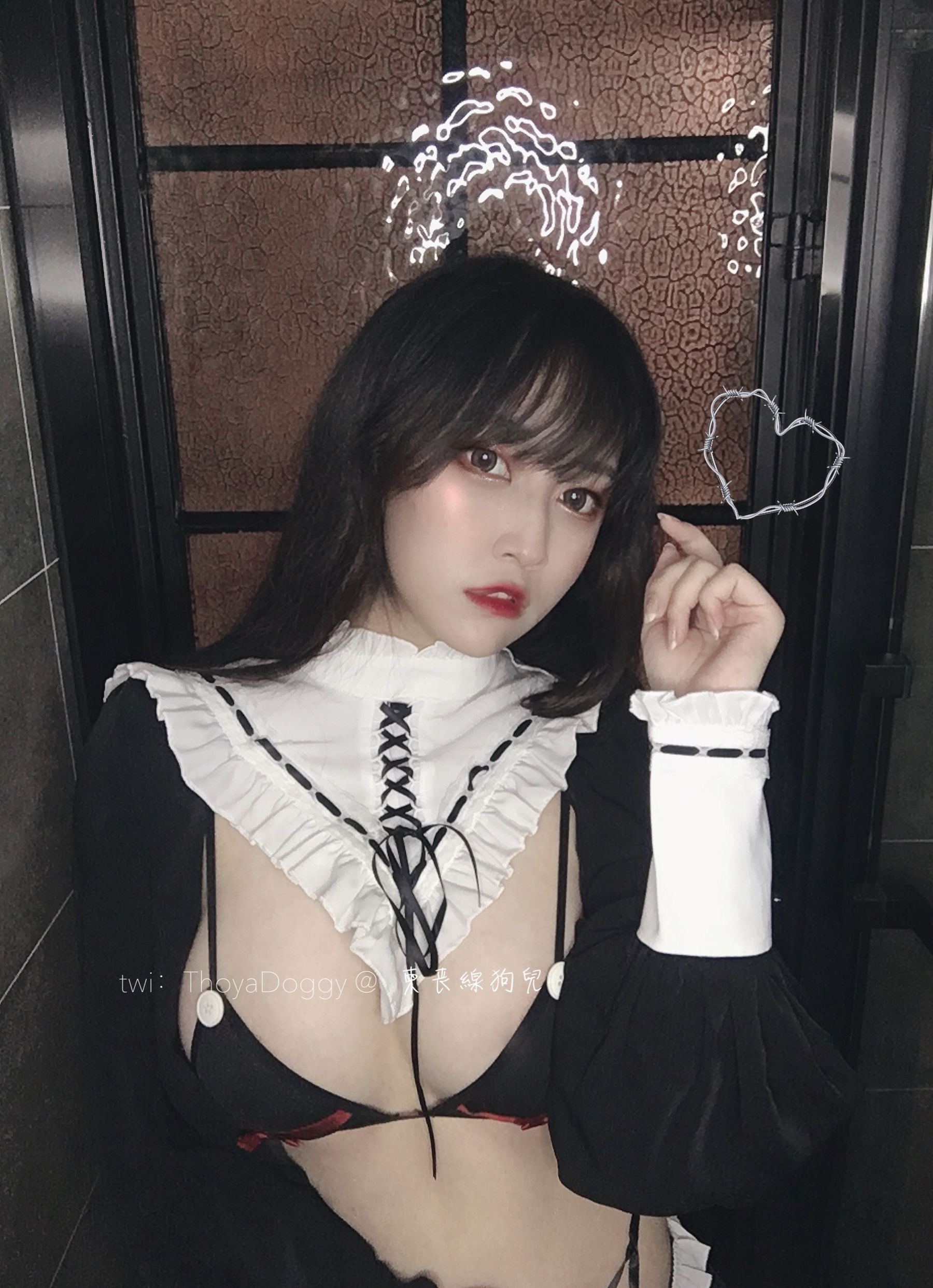 奇行家狗崽(棕桠阿狗崽) – 黑白无相 Cosplay-第5张