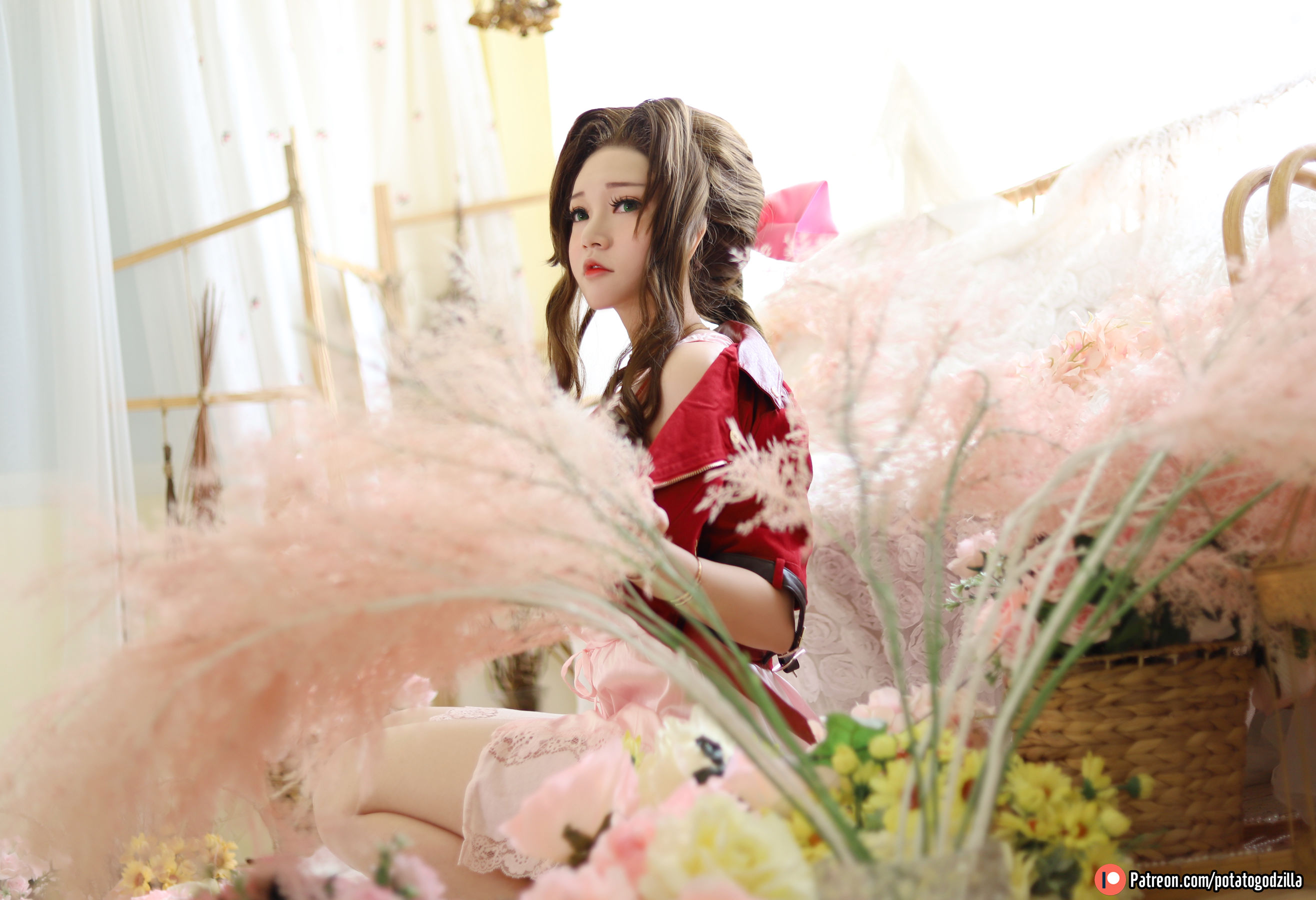Coser小姐姐Potato Godzilla – Aeris Cosplay-第6张