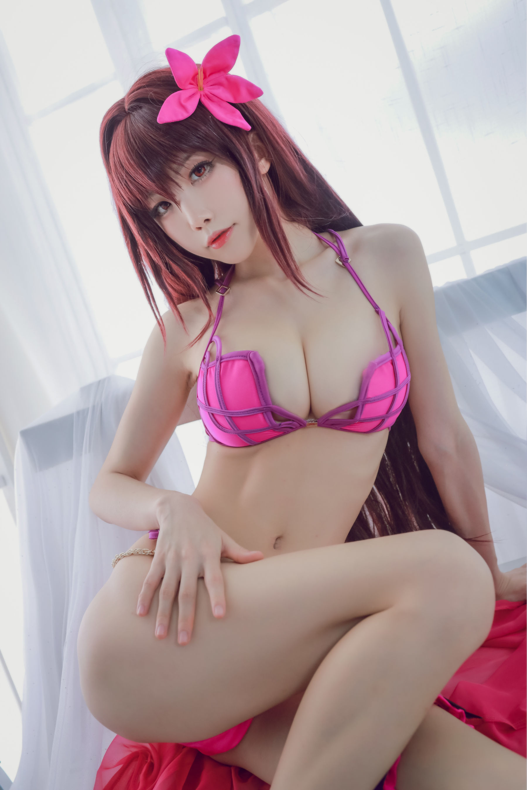 [Cosplay写真] 动漫博主水淼aqua – 斯卡哈 Cosplay-第15张
