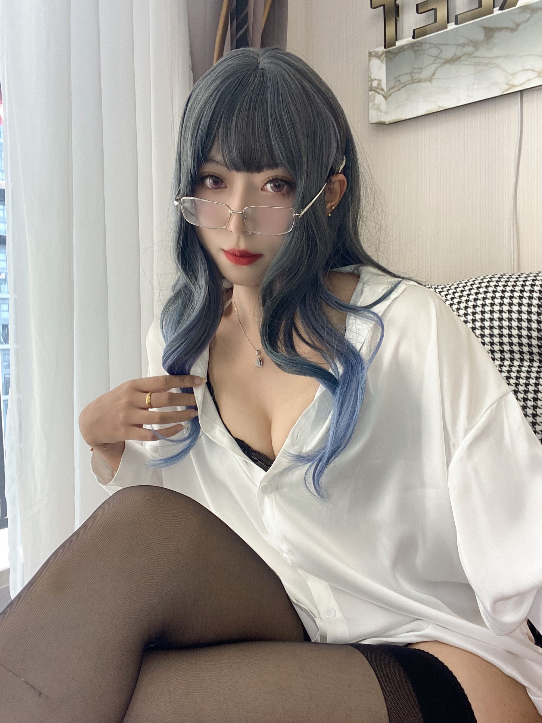 动漫博主Money冷冷 – 白衬衫 Cosplay-第84张