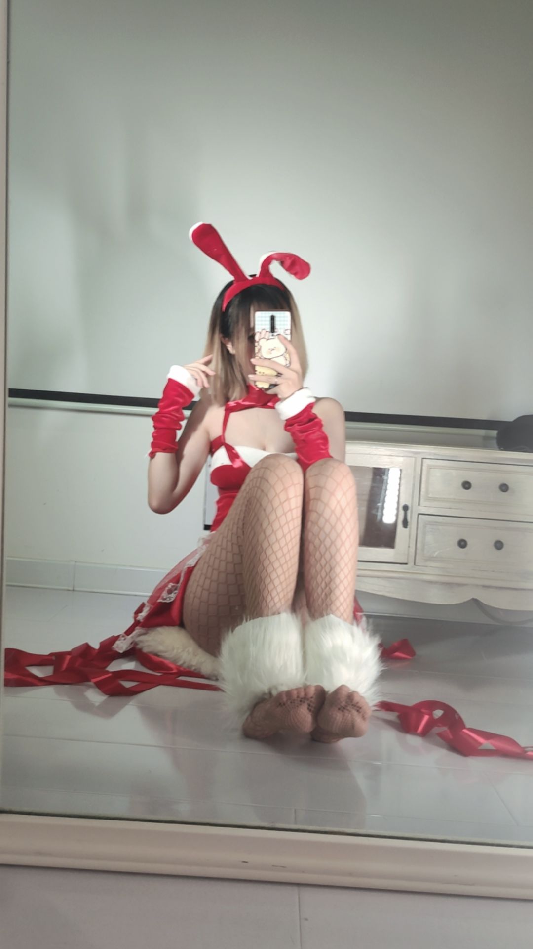 洛桑w伊梓 – 网袜丝带兔兔 Cosplay-第32张