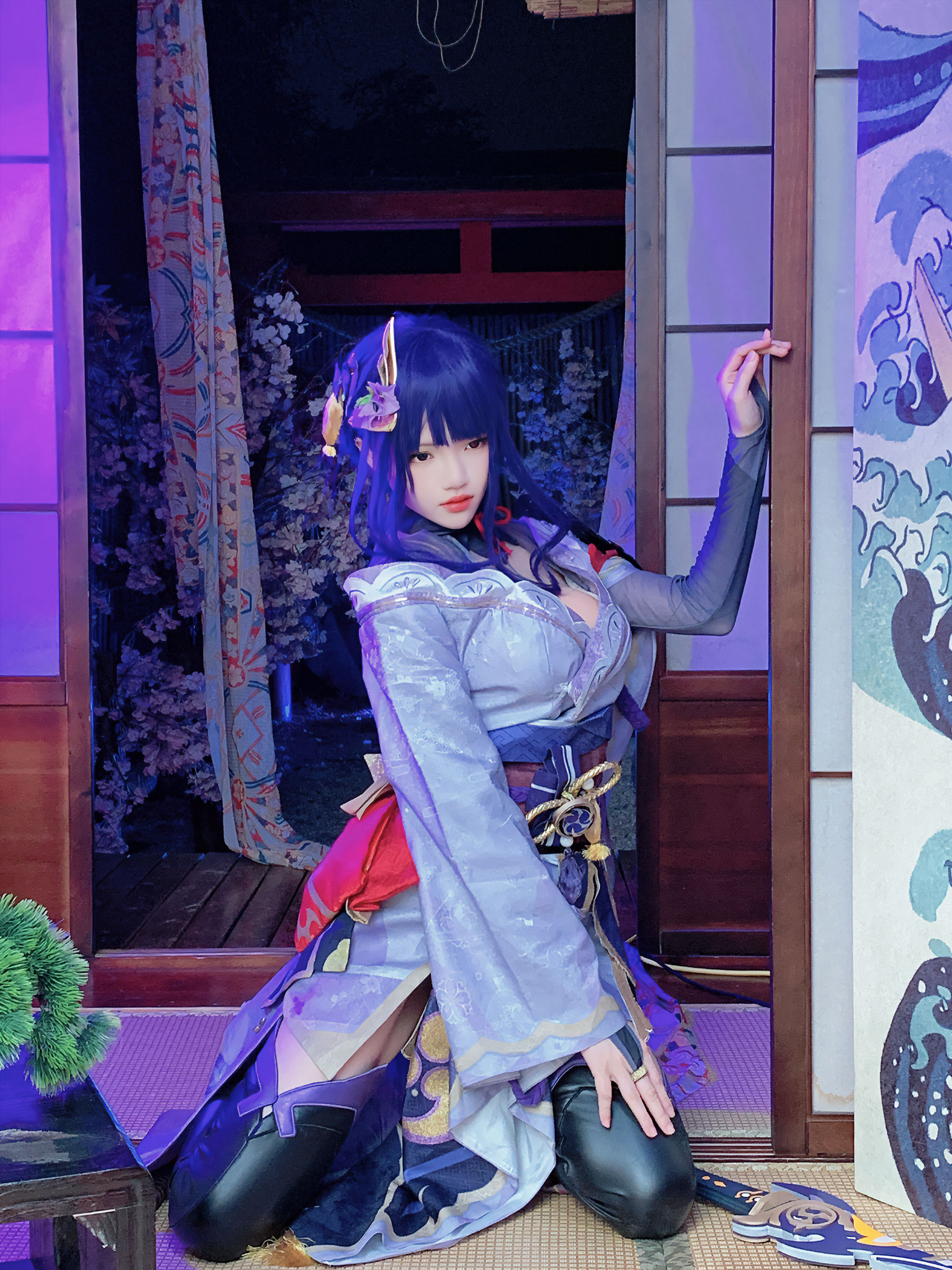 桜桃喵 – 雷电将军 Cosplay-第9张