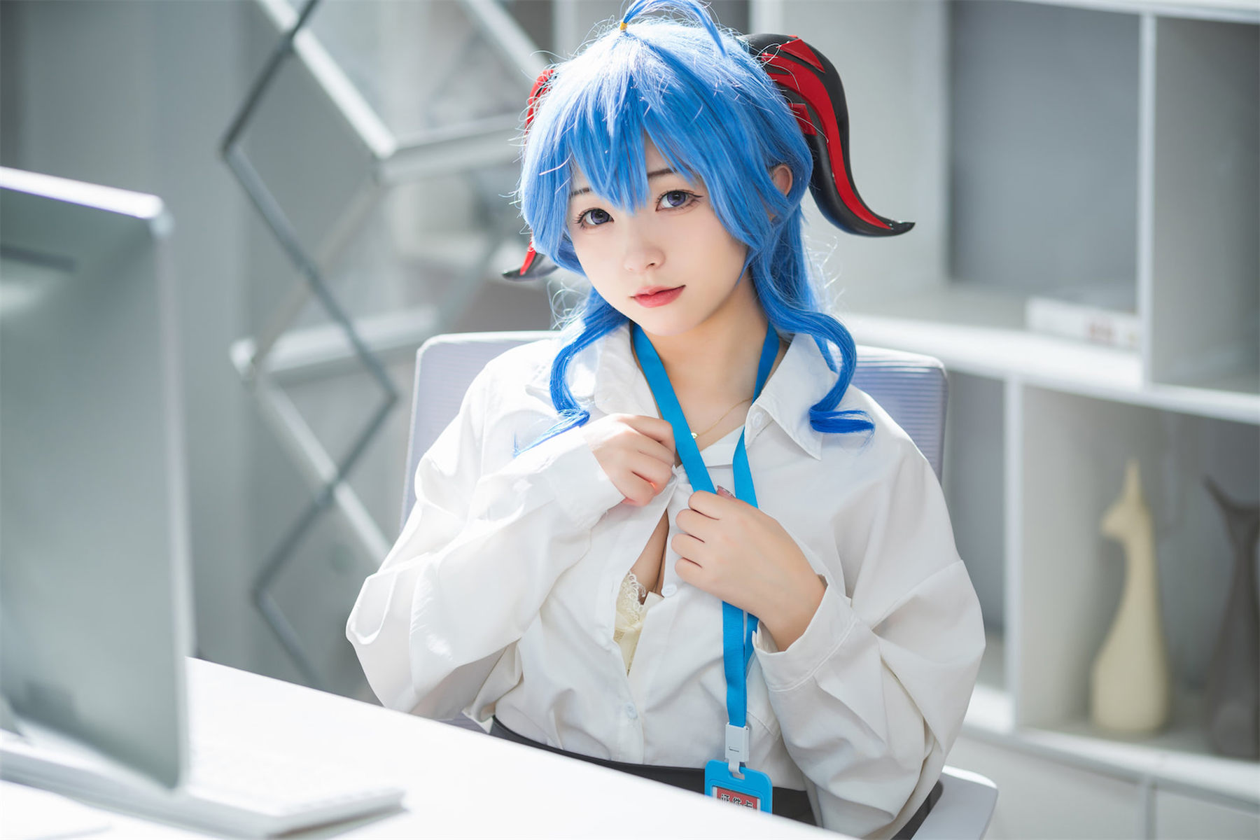 花铃 – 甘雨秘书OL Cosplay-第10张