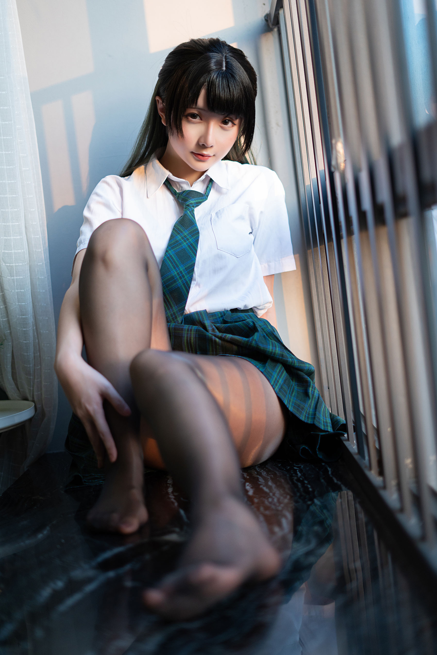 Coser小姐姐星之迟迟 – JK-绿 Cosplay-第18张