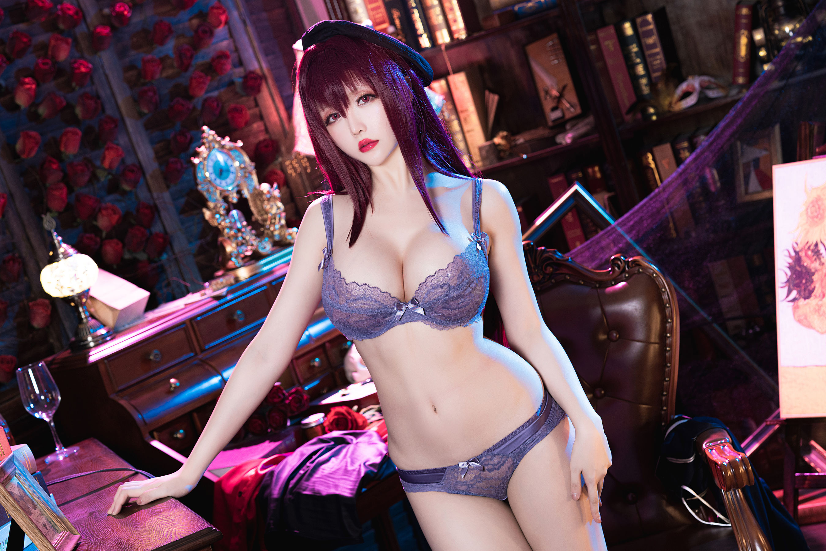 Coser小姐姐星之迟迟 – 斯卡哈-真红教枪 Cosplay-第44张