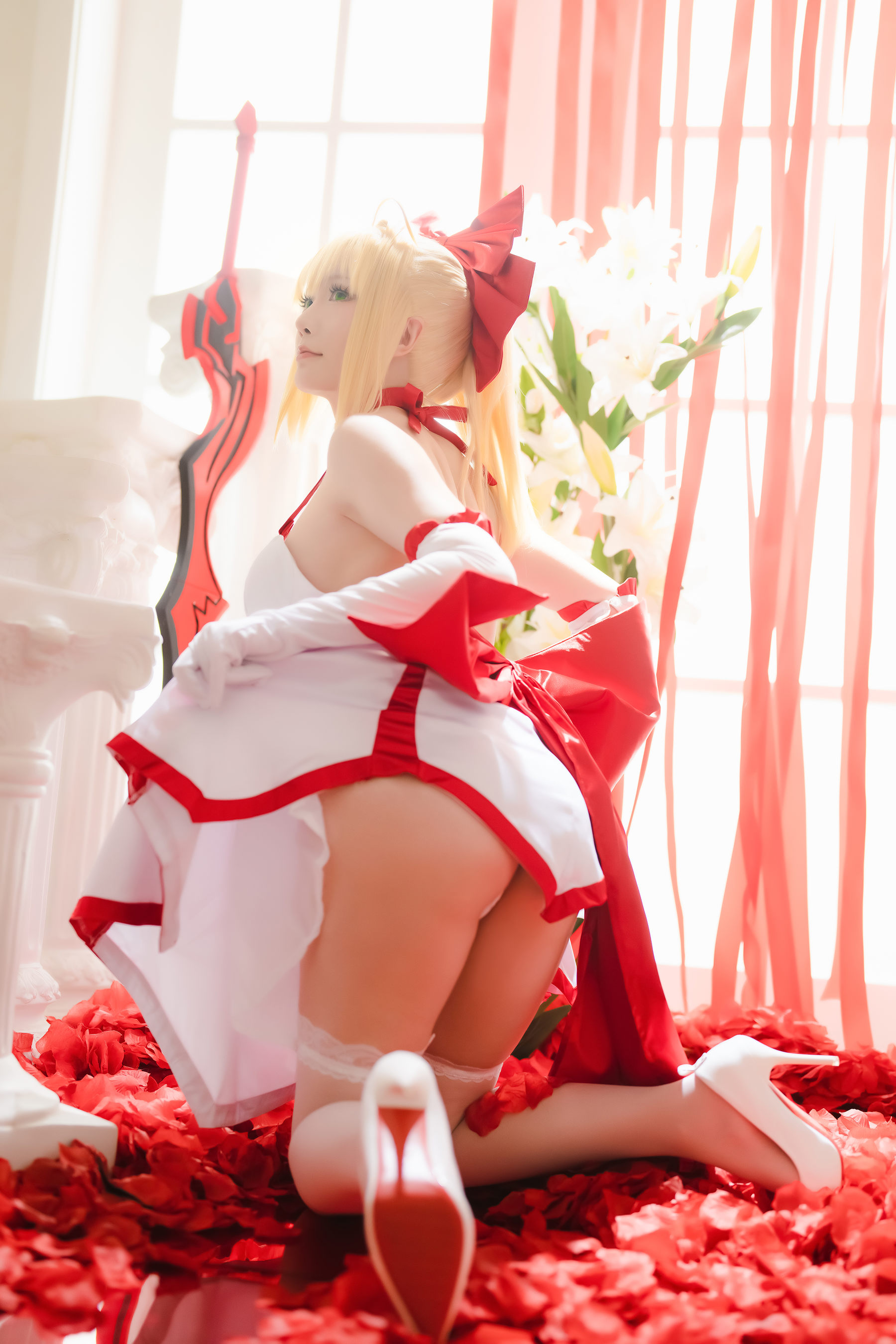 Coser小姐姐星之迟迟 – Fate 尼禄 Cosplay-第15张