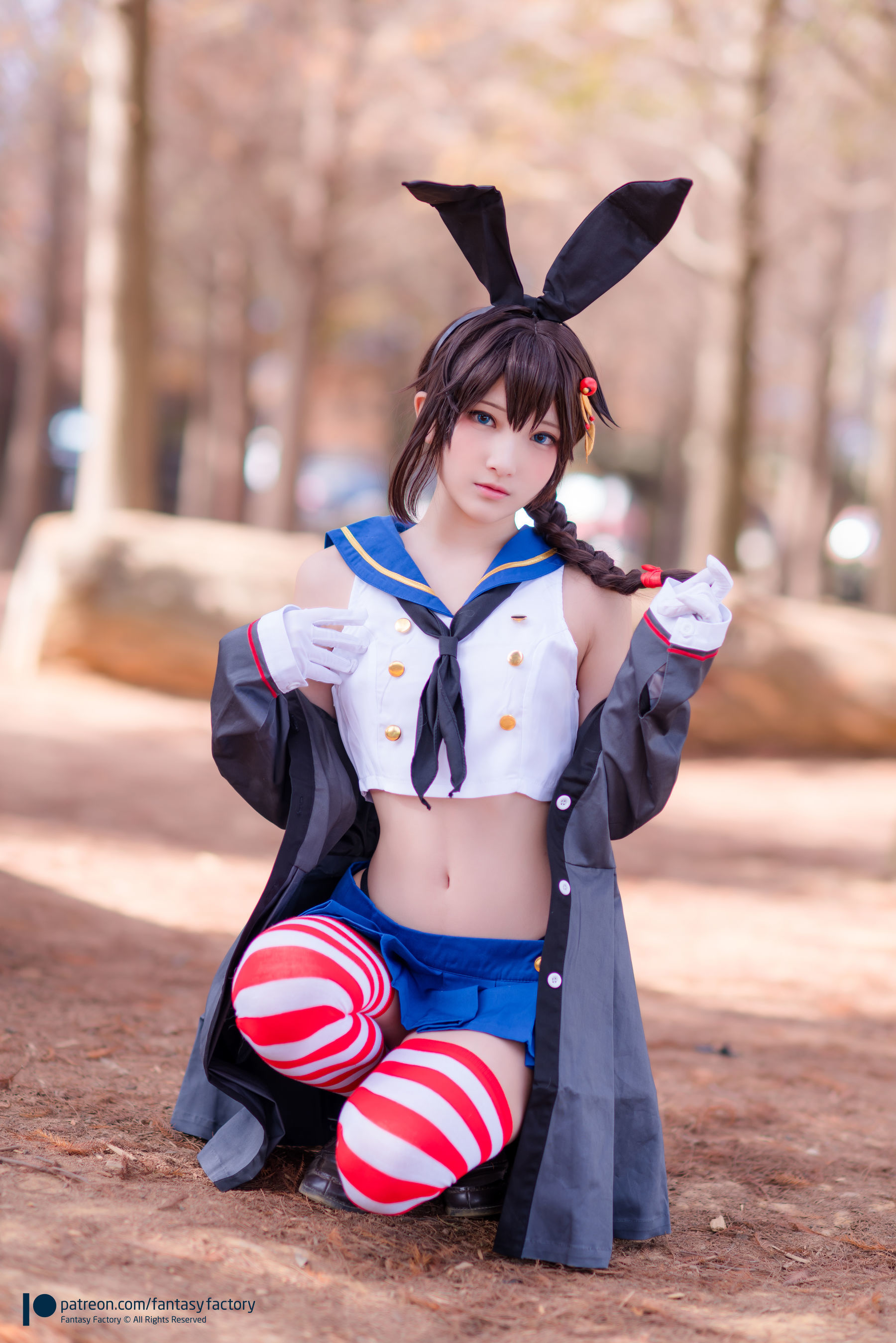 [Fantasy Factory] 小丁Cosplay – JK制服 水手小兔 外拍 Cosplay-第2张