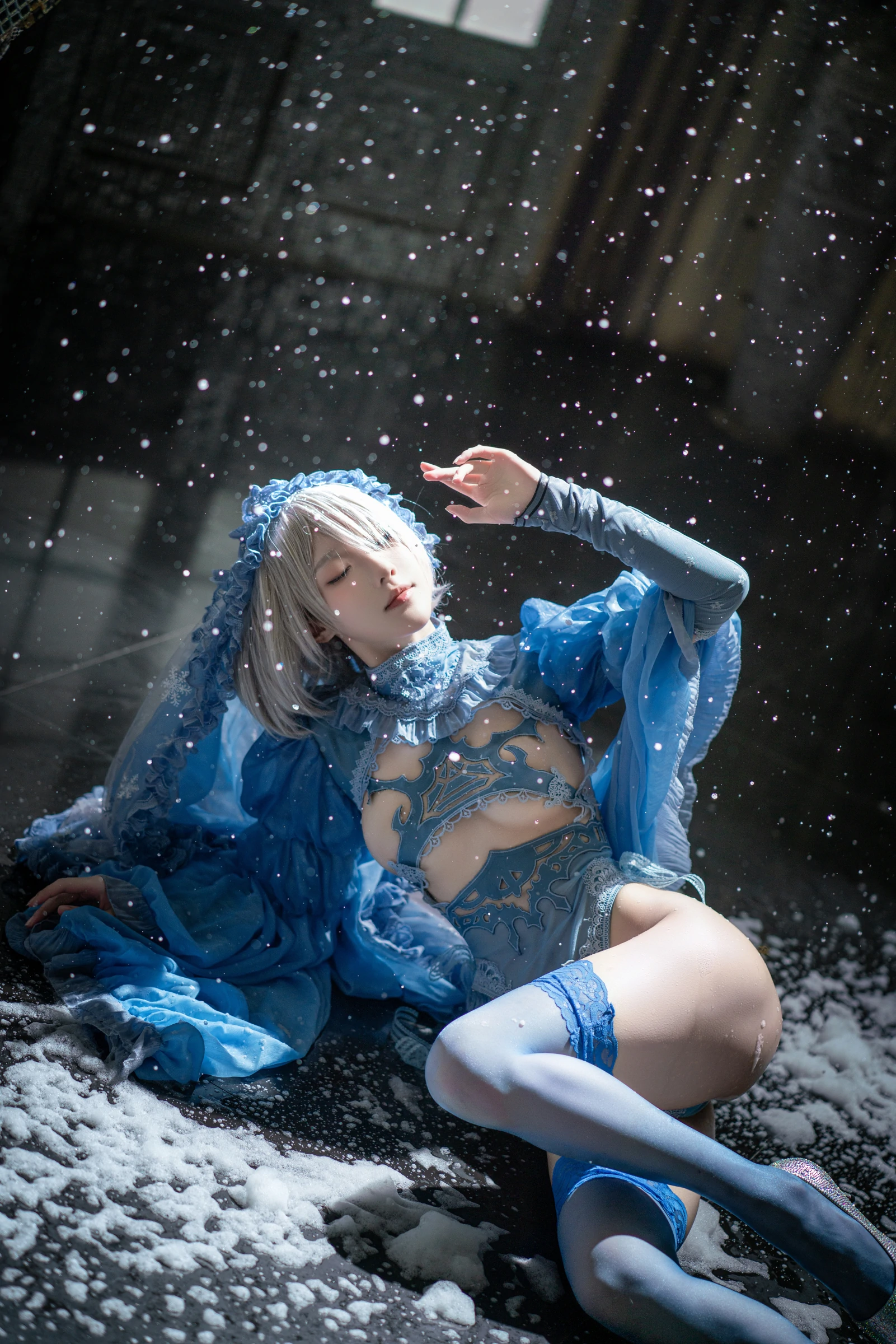阿包也是兔娘 – 冰雪2B Cosplay-第36张