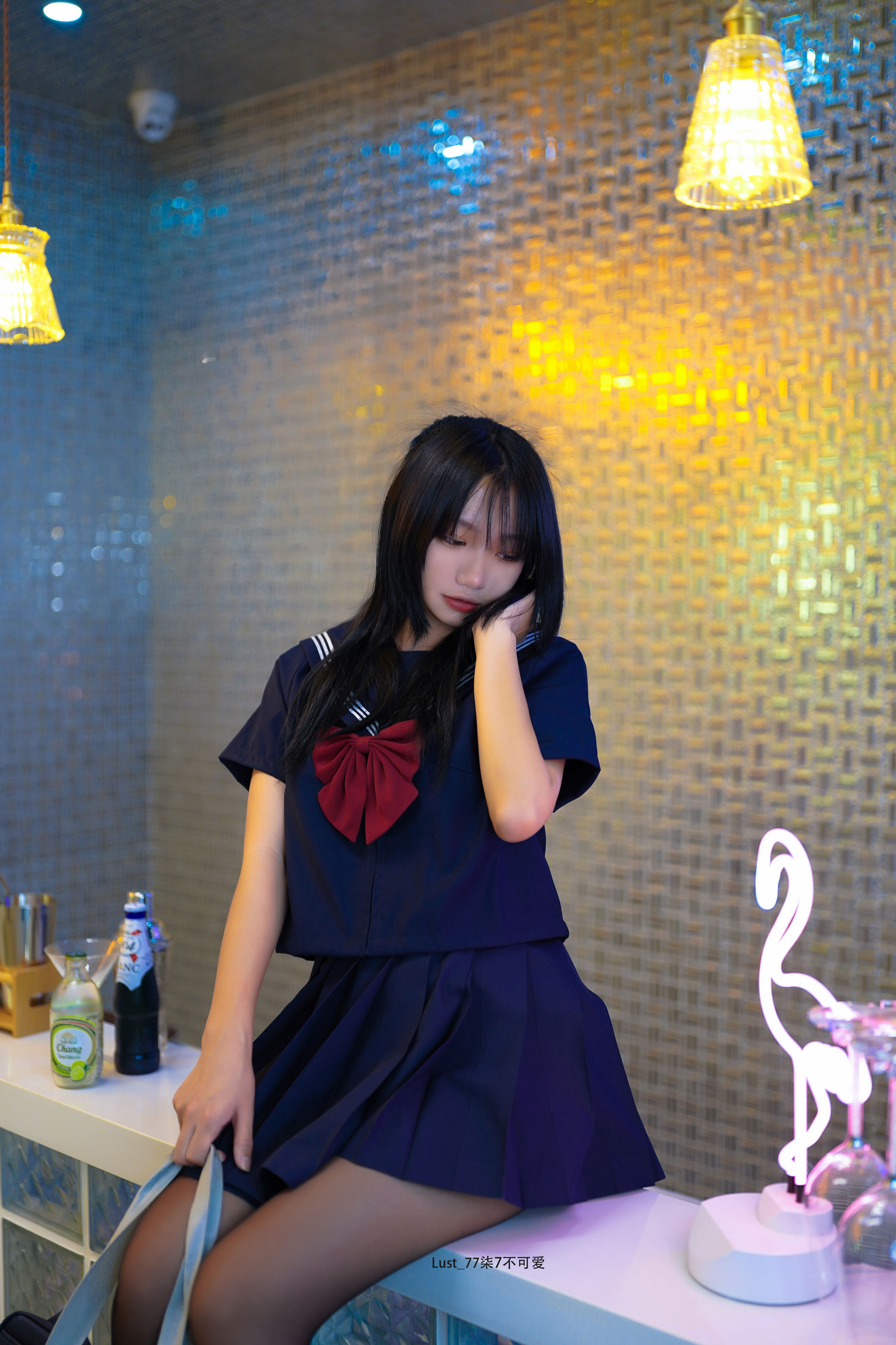 动漫博主柒柒要乖哦 – 反差JK少女 Cosplay-第13张