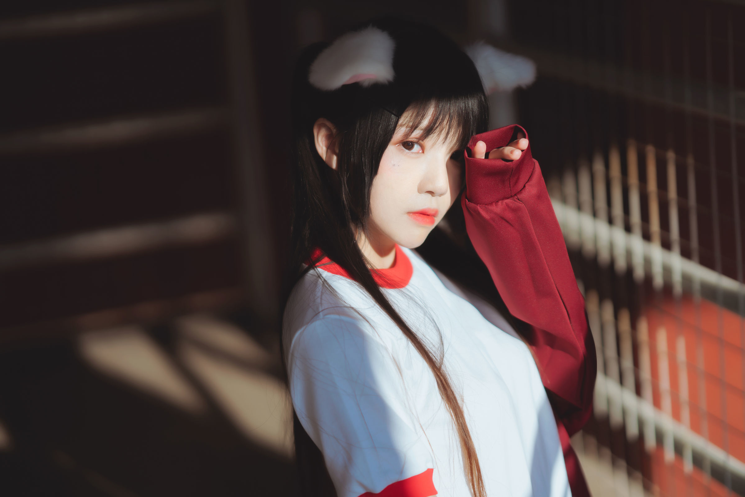 [萝莉COS] 桜桃喵 – 红色体操服 Cosplay-第44张