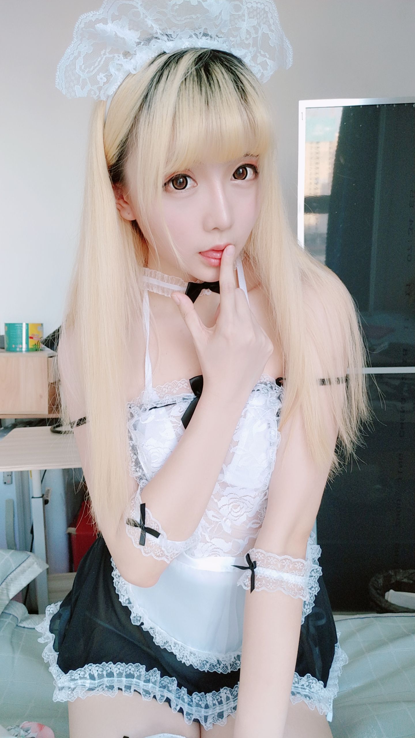Coser小姐姐星之迟迟 女仆 Cosplay-第30张