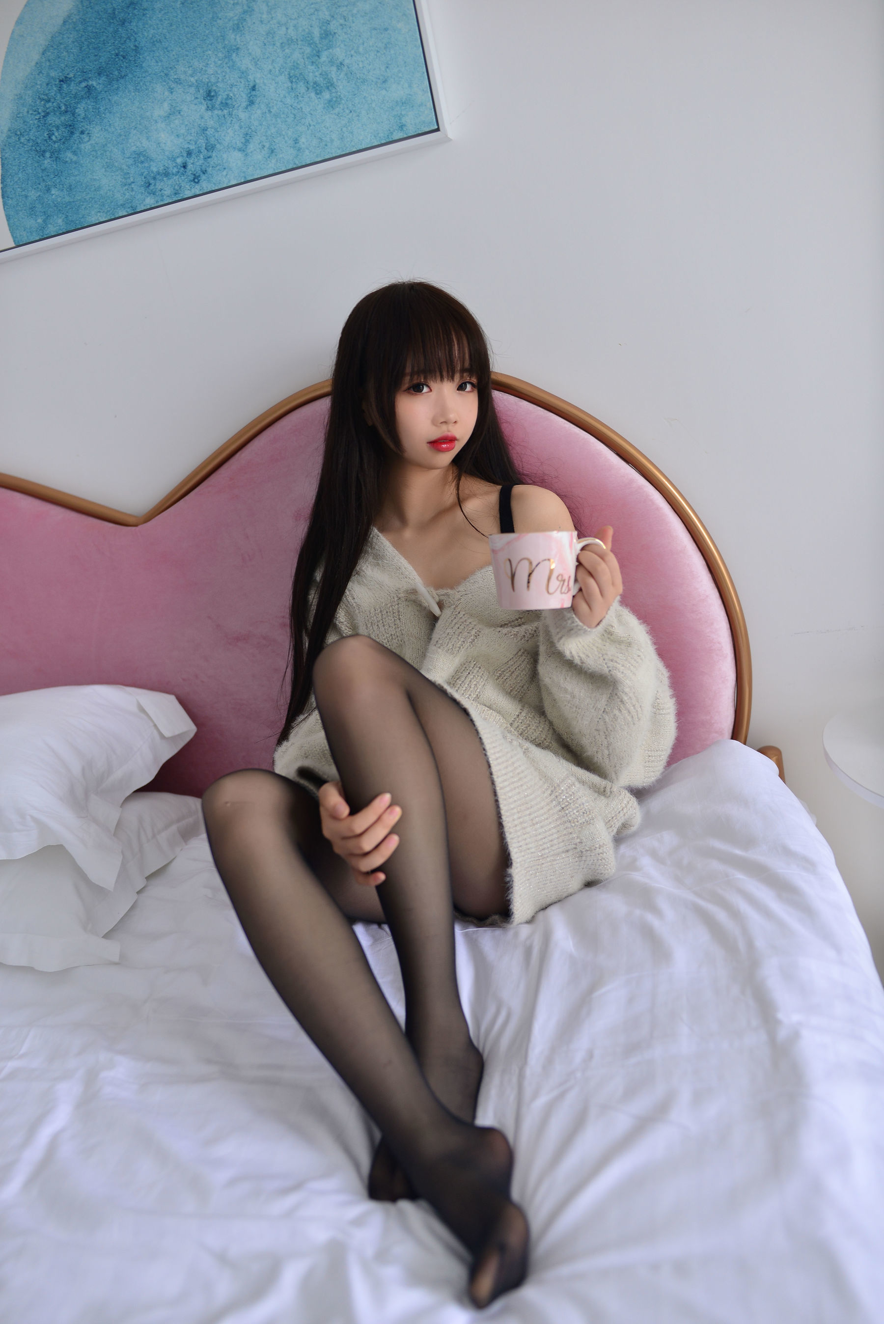 [萝莉COS] 雪琪 – 毛衣少女 Cosplay-第27张