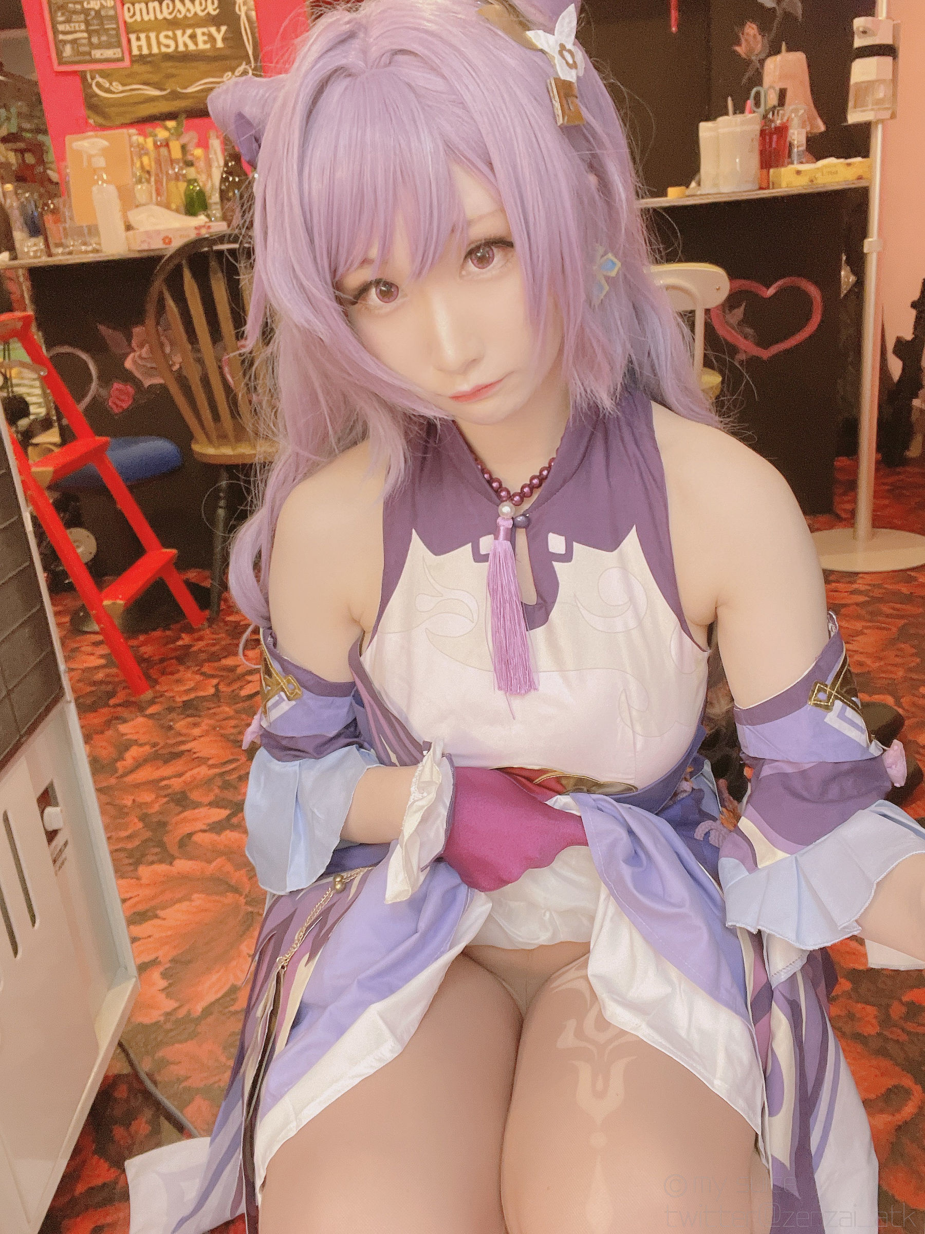 (Cosplay)[my suite] Atsuki あつき – Keqing 刻晴 (Genshin Impact) Cosplay-第13张