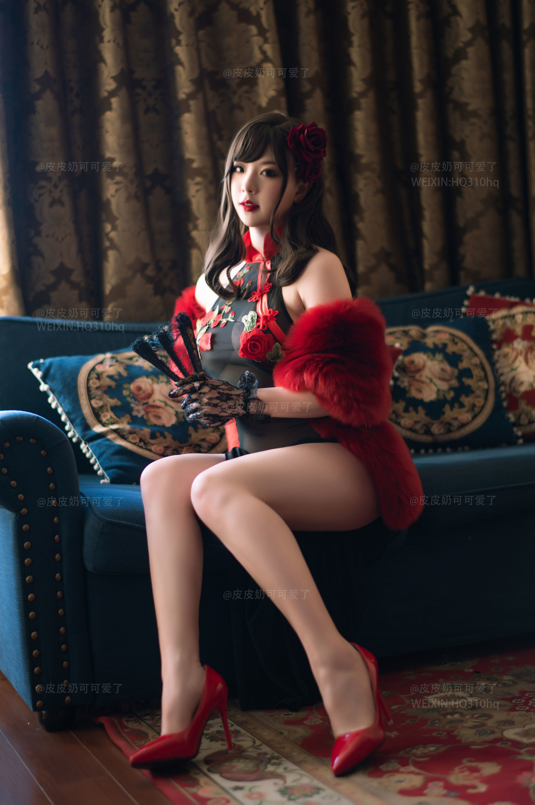 皮皮奶可可爱了啦 玫瑰 Cosplay-第48张