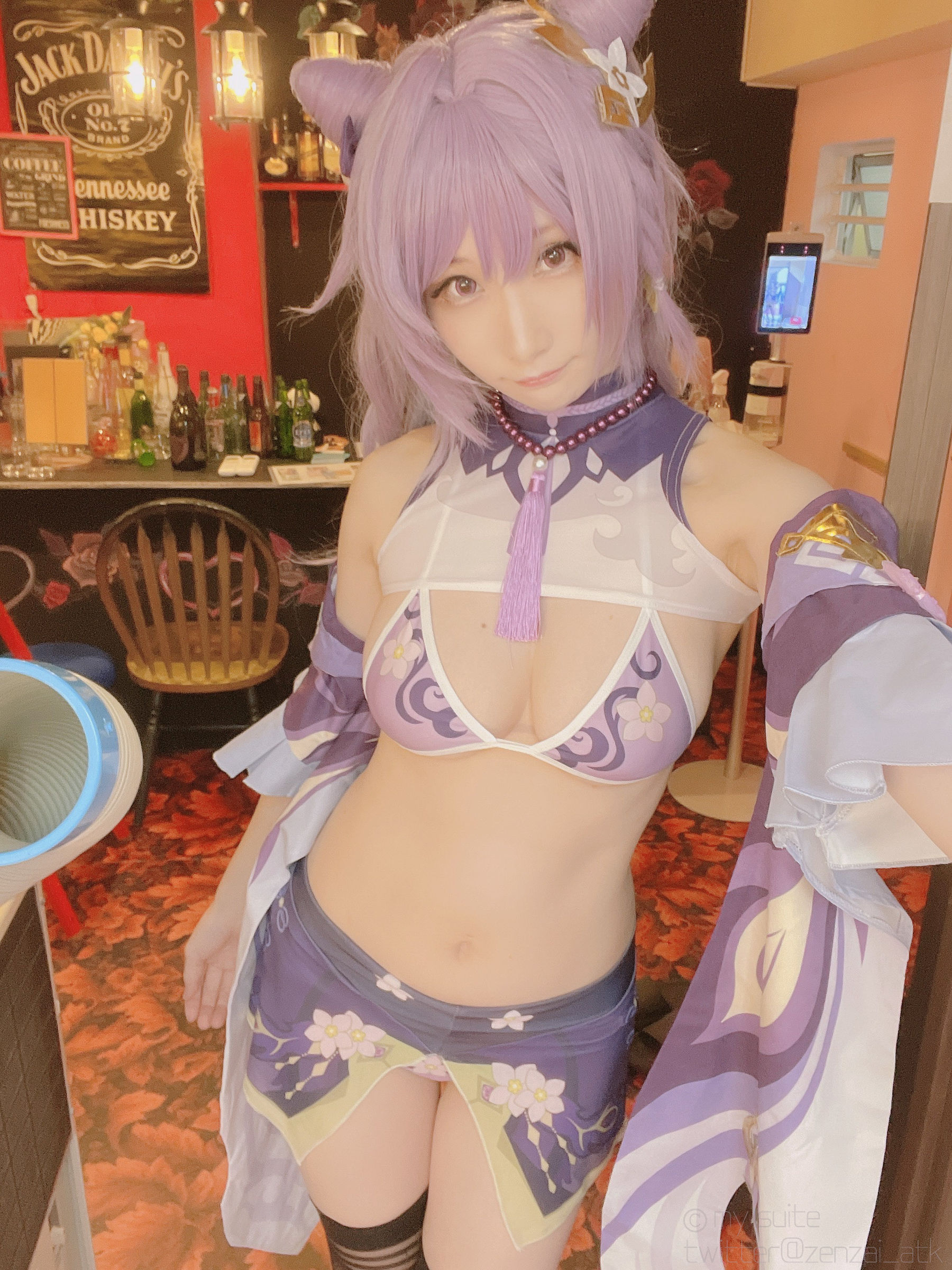 (Cosplay)[my suite] Atsuki あつき – Keqing 刻晴 (Genshin Impact) Cosplay-第19张
