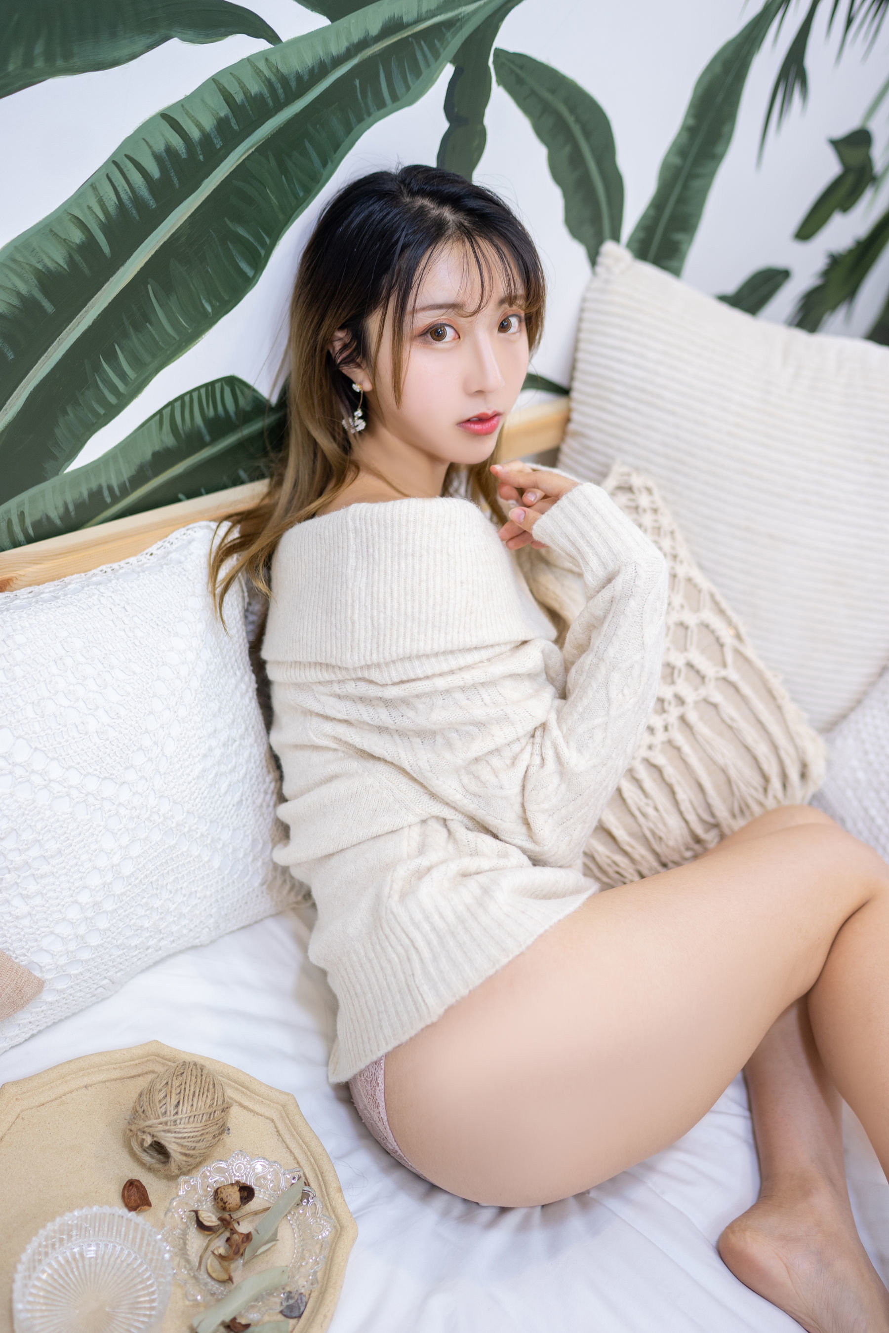 [萝莉COS] 黑川 – 年上彼女 婚纱+毛衣 Cosplay-第30张