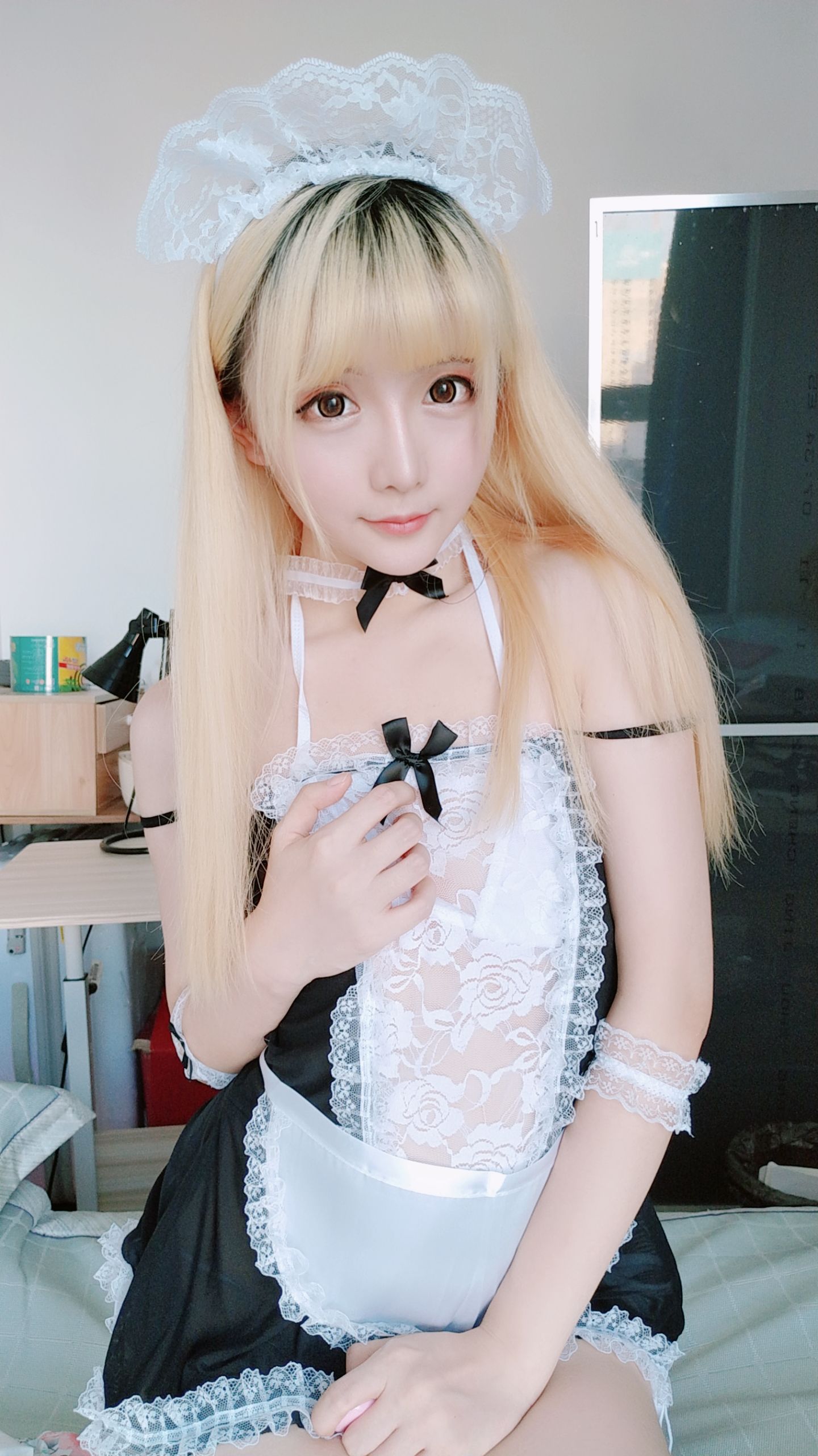Coser小姐姐星之迟迟 女仆 Cosplay-第41张