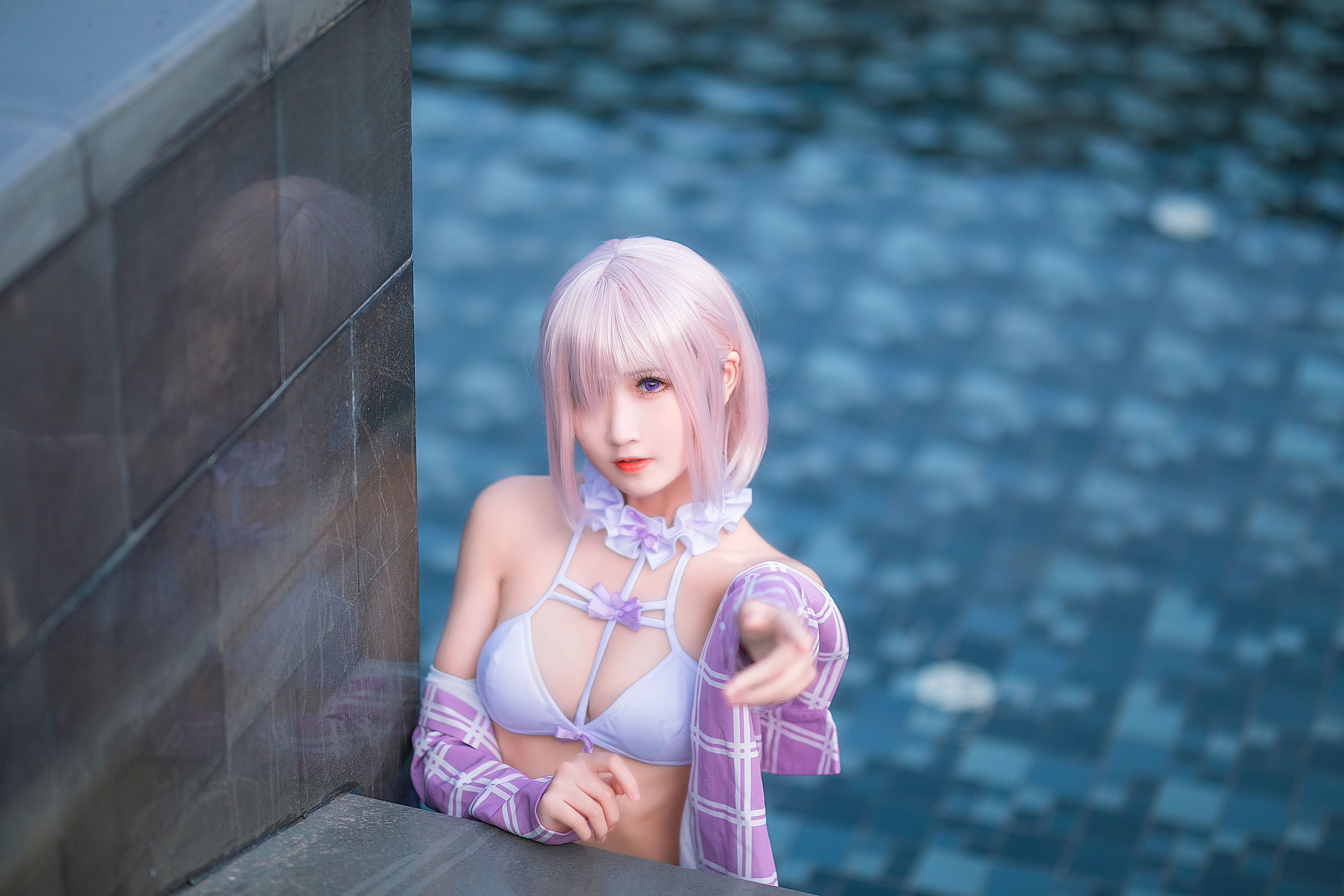 微博妹子三度_69 玛修泳装 Cosplay-第14张