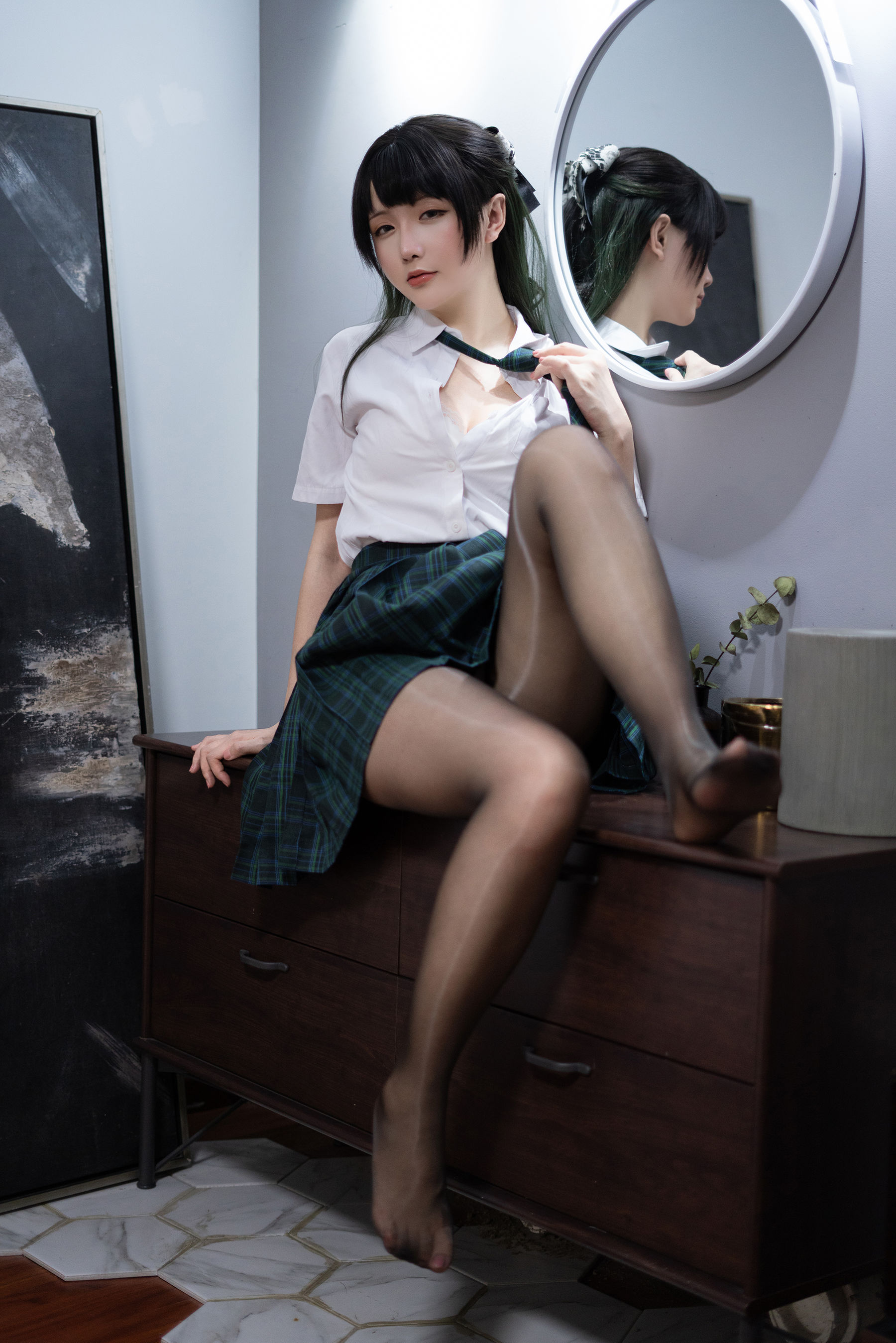 Coser小姐姐星之迟迟 – JK-绿 Cosplay-第31张