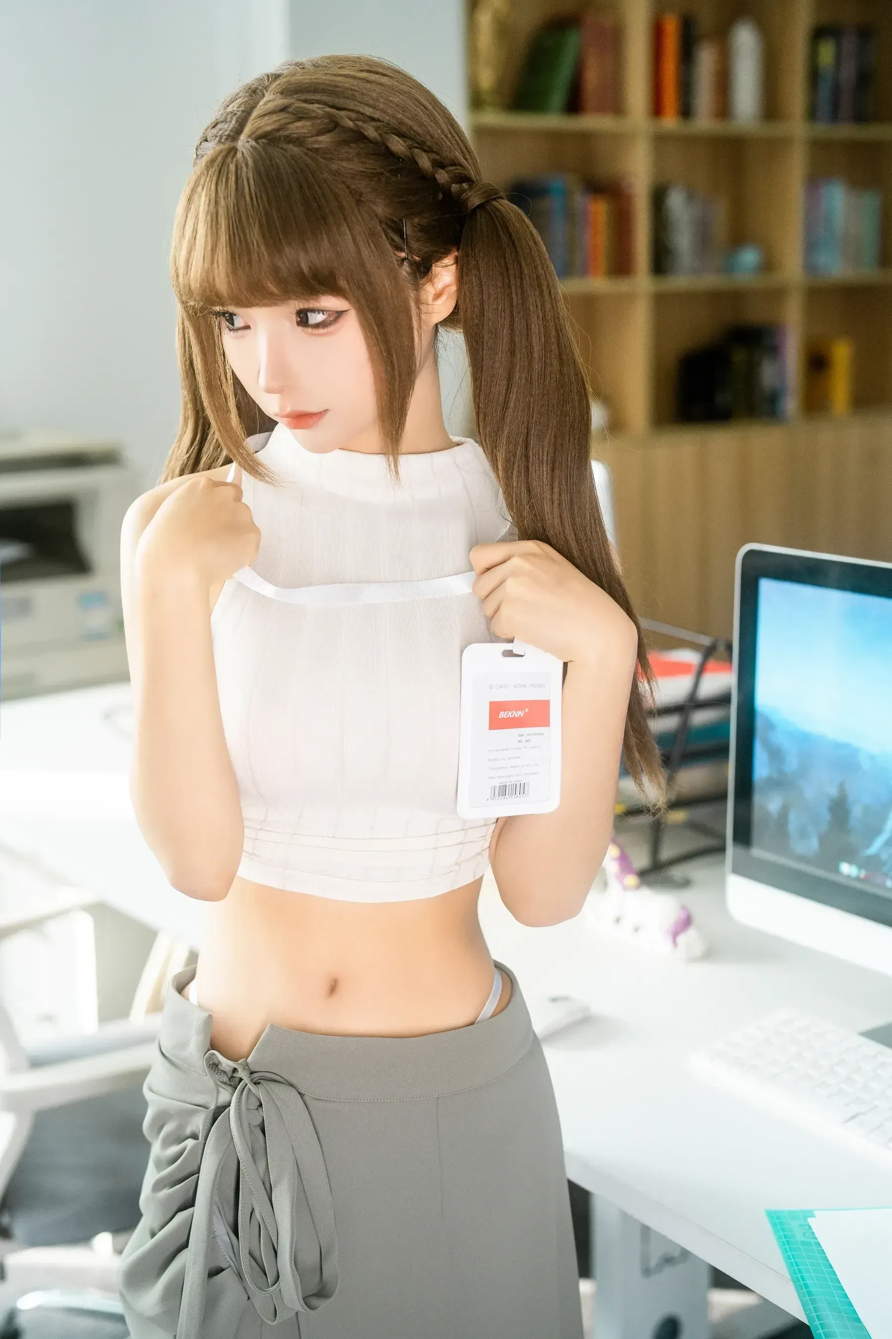 蠢沫沫 – 四月T3订阅《工作时间》[98P] Cosplay-第6张