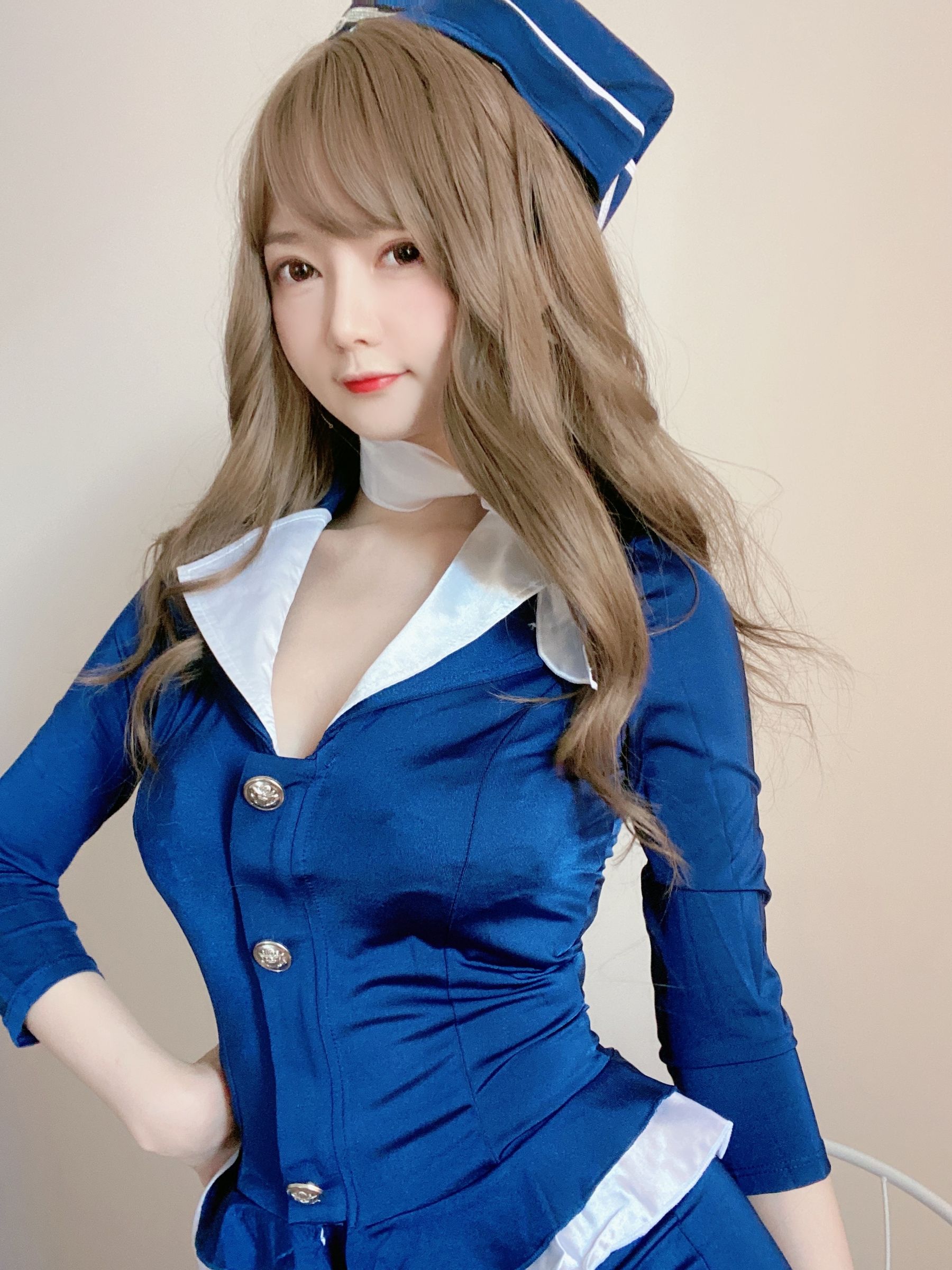 51酱 – 蓝色制服装 Cosplay-第25张
