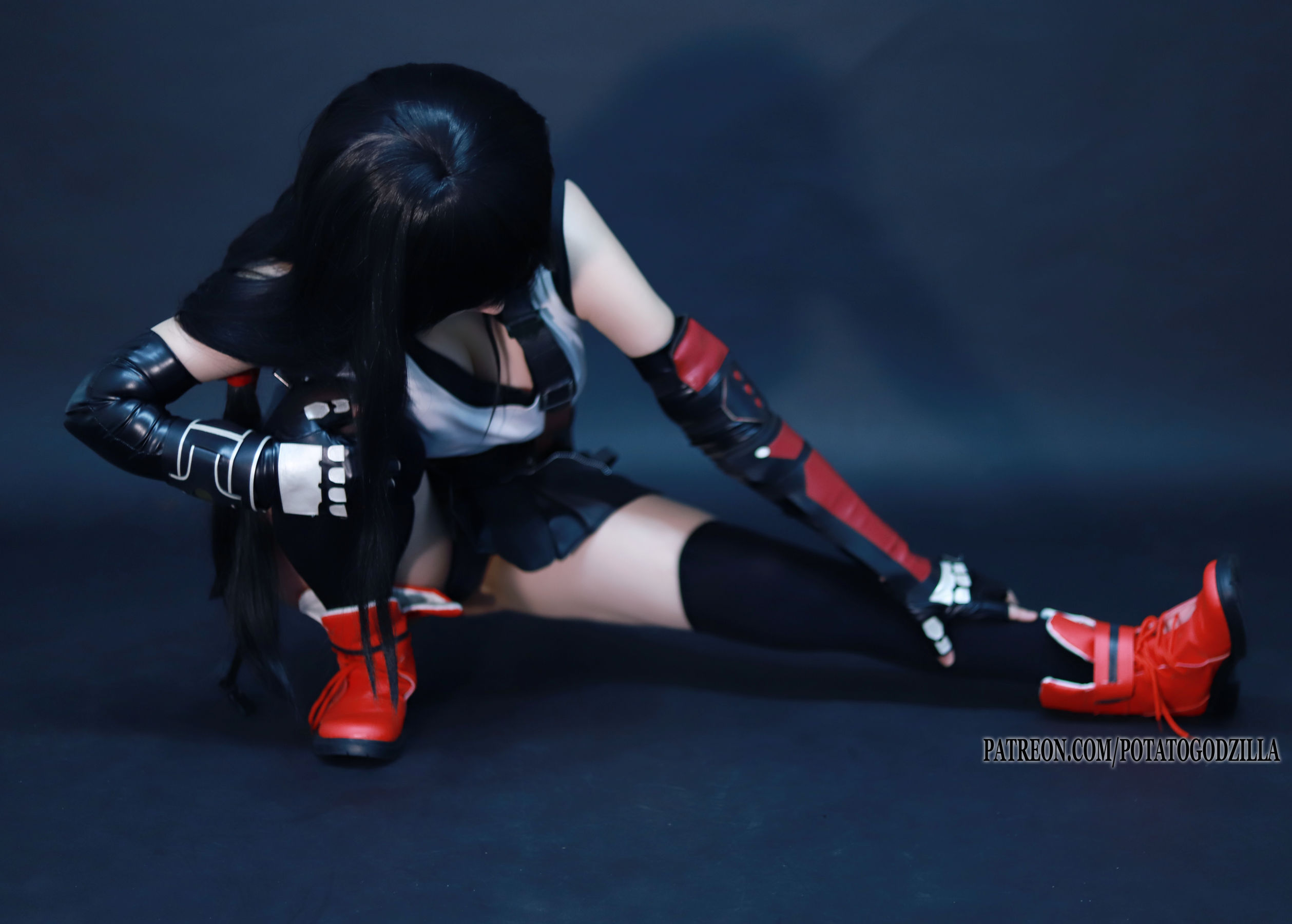 Coser小姐姐Potato Godzilla – Tifa Cosplay-第11张