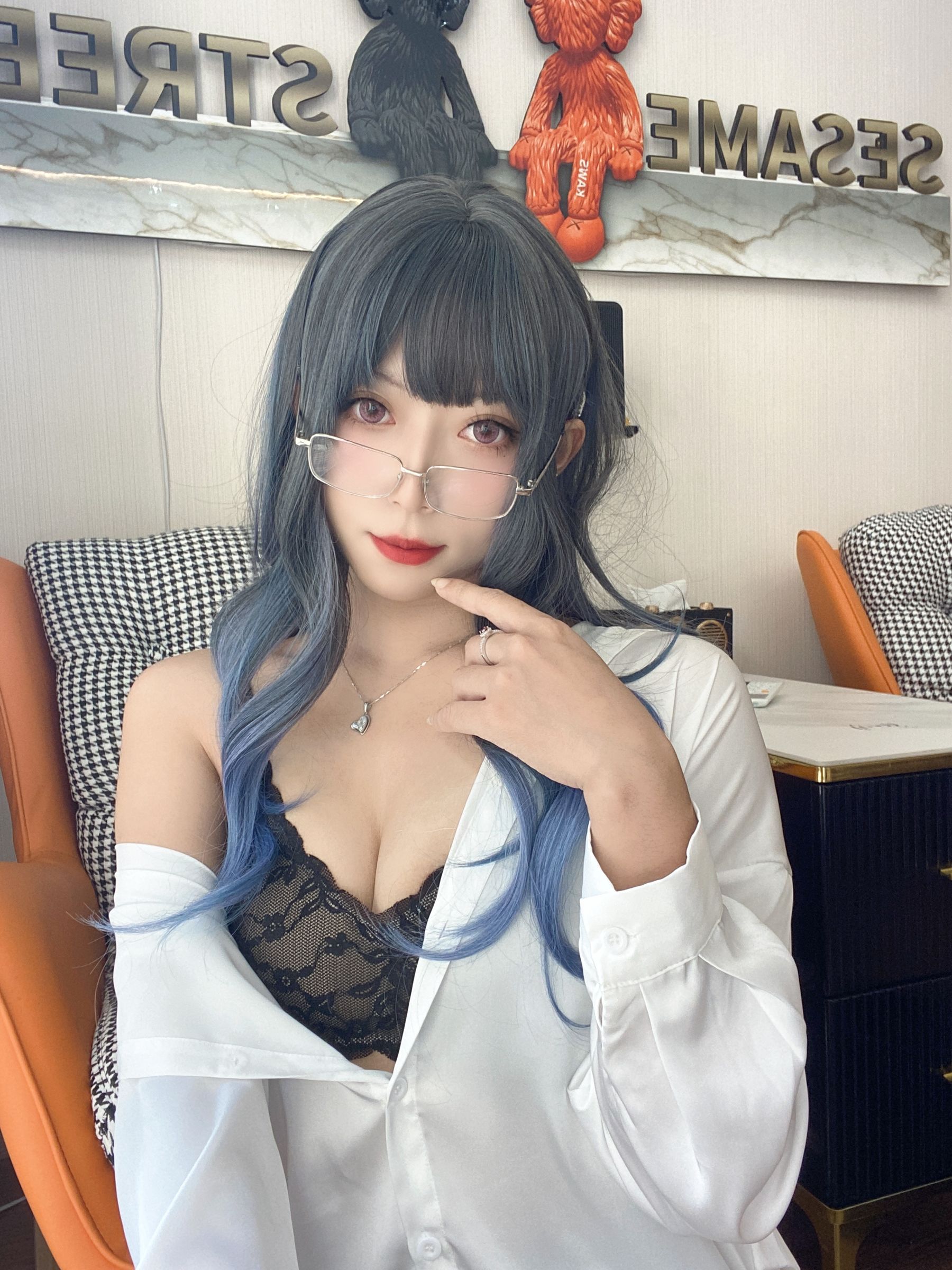 动漫博主Money冷冷 – 白衬衫 Cosplay-第43张