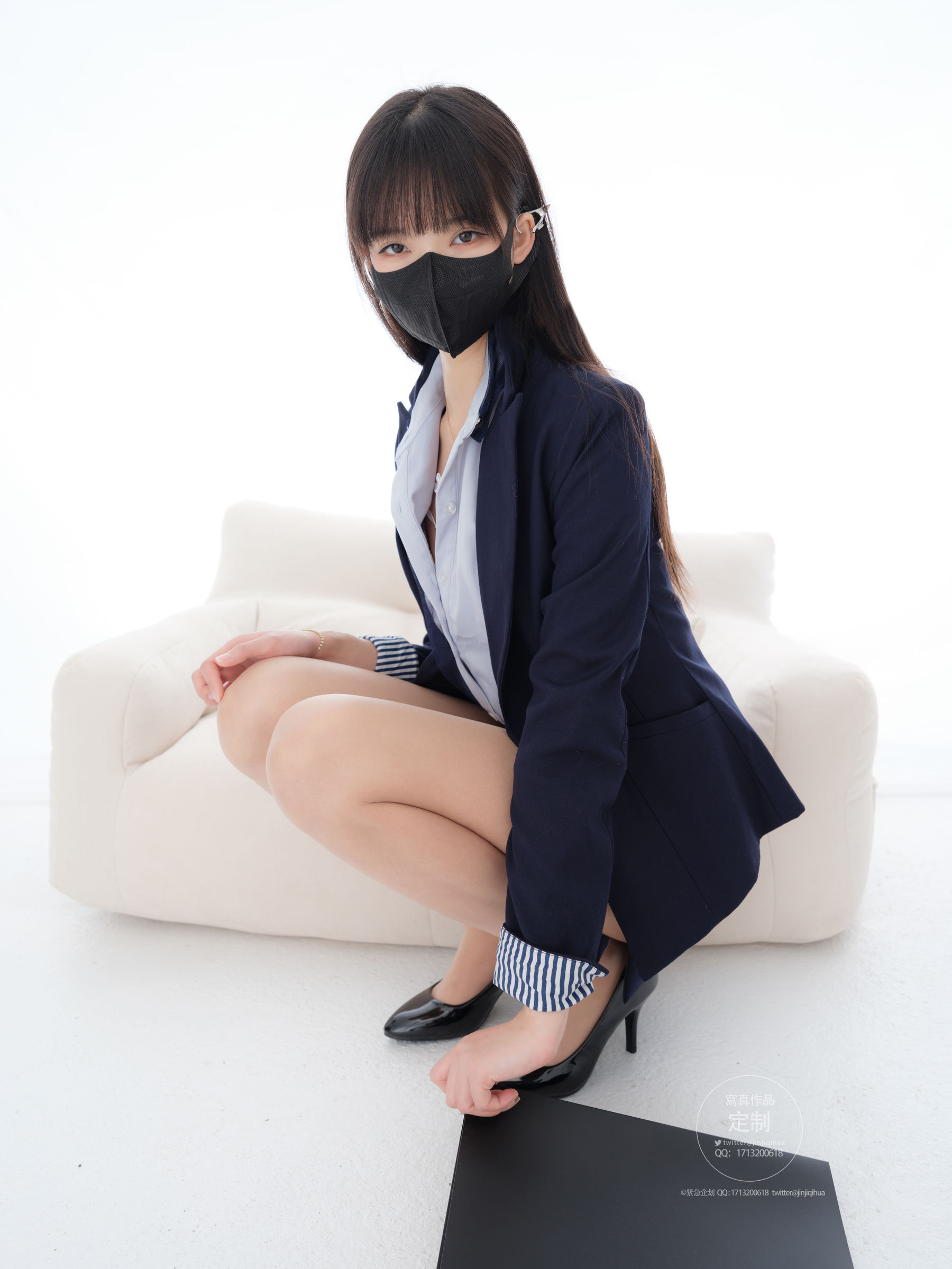 [紧急企划] EX-002 见希w 肉丝OL Cosplay-第22张