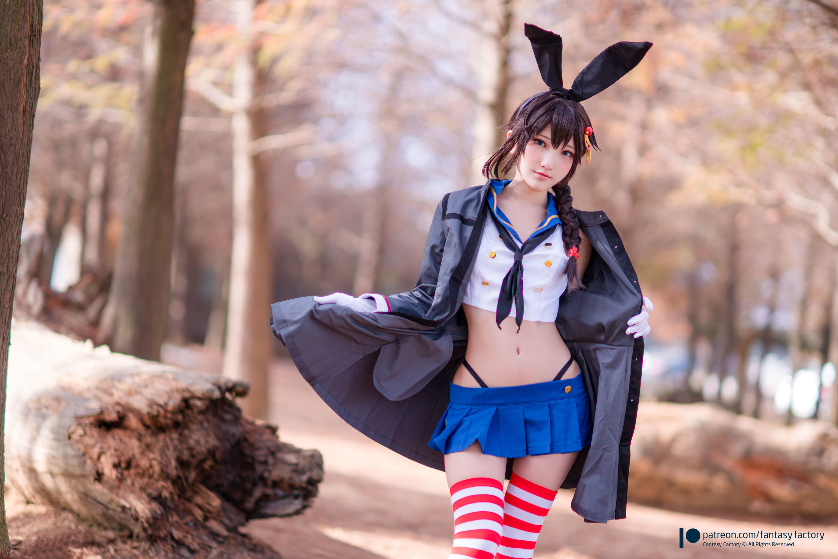 [Fantasy Factory] 小丁Cosplay – JK制服 水手小兔 外拍 Cosplay-第54张