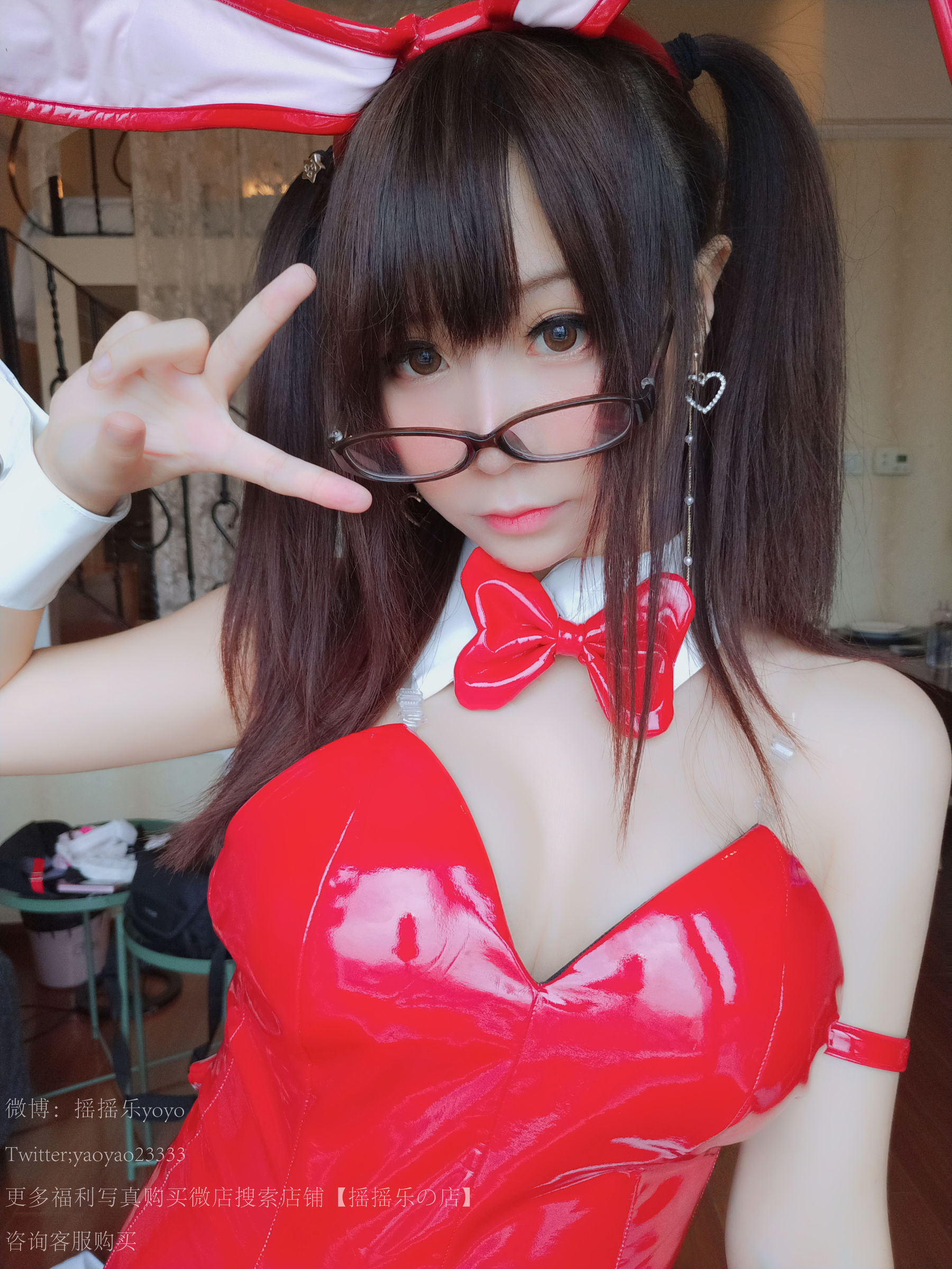 [萝莉COS] 摇摇乐yoyo – 兔女郎黑网袜 Cosplay-第96张