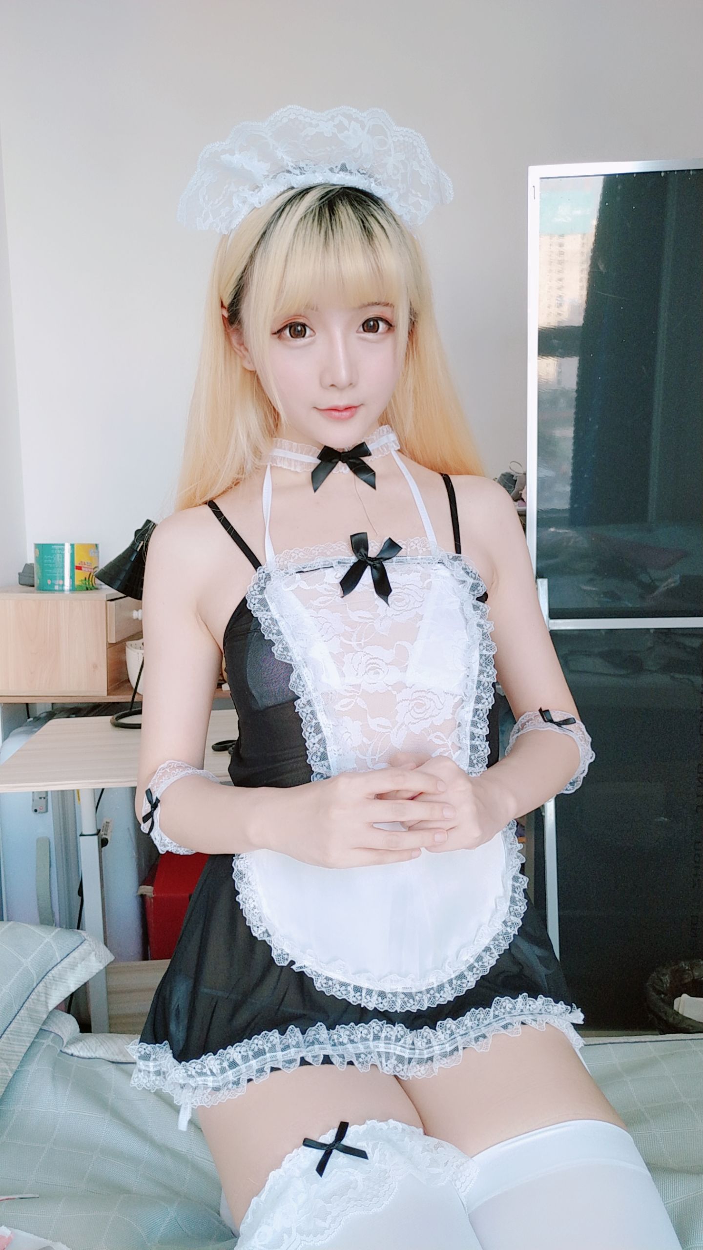 Coser小姐姐星之迟迟 女仆 Cosplay-第57张