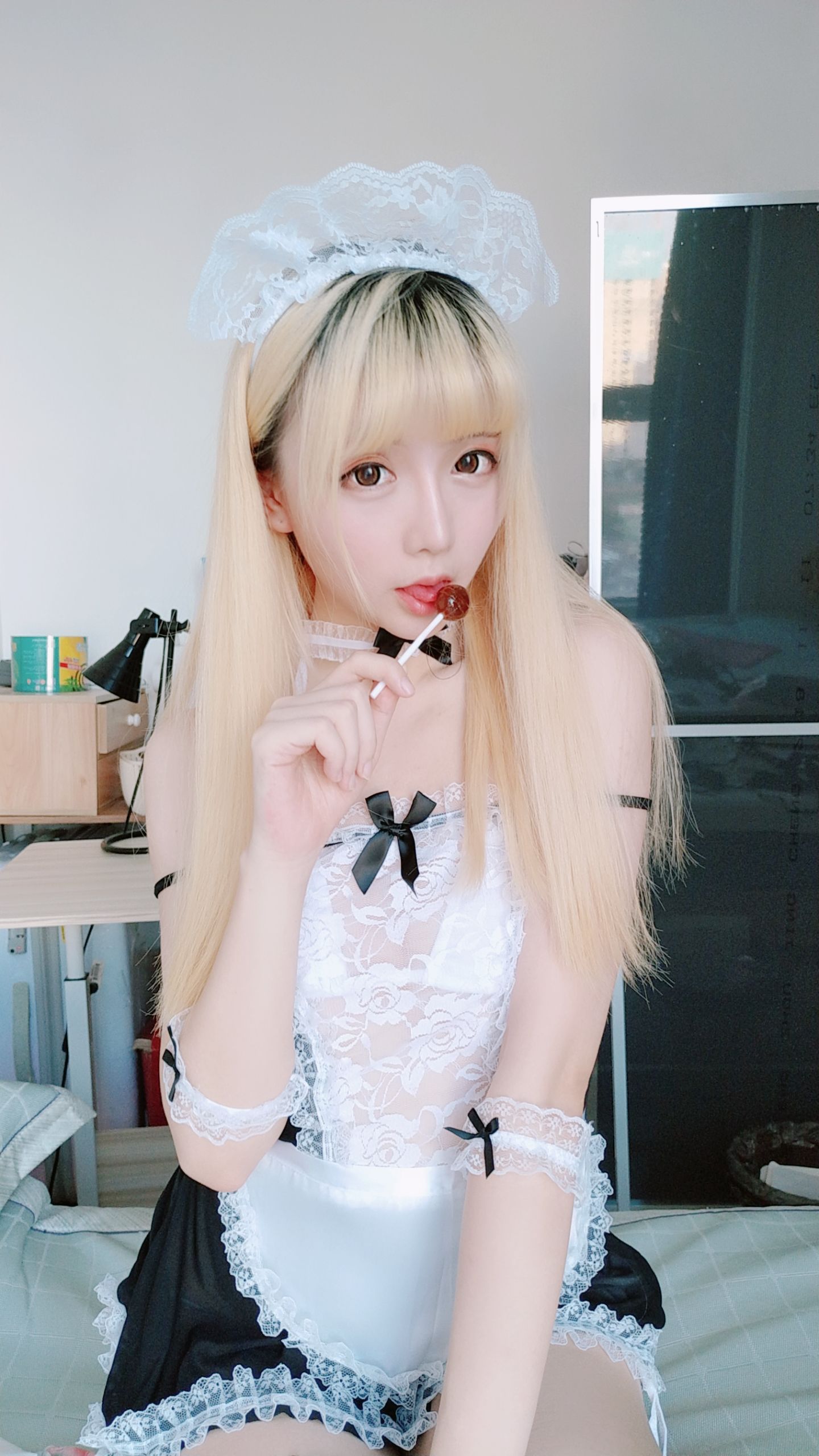 Coser小姐姐星之迟迟 女仆 Cosplay-第39张