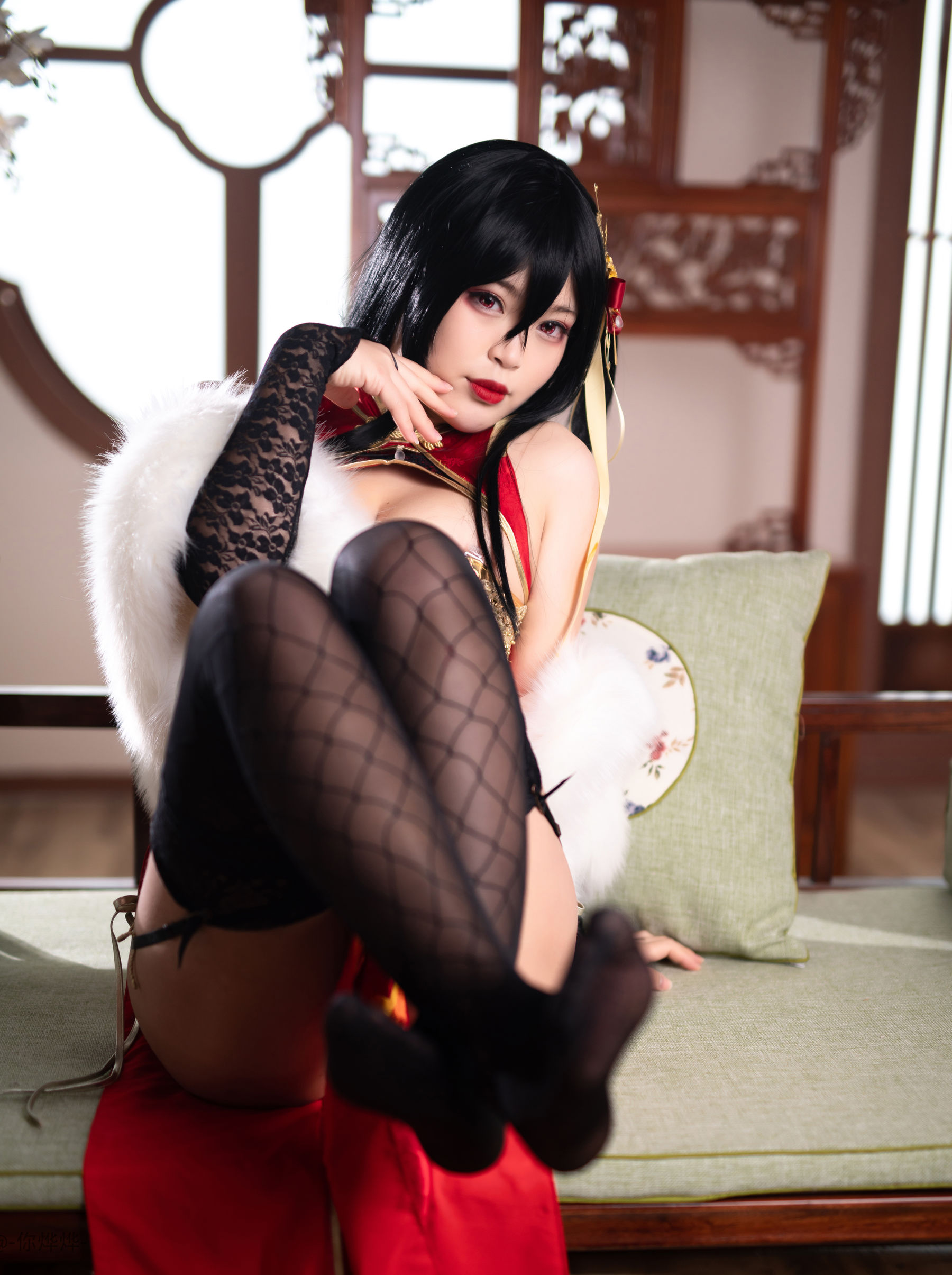 萌系小姐姐-白烨- 大凤旗袍 Cosplay-第23张