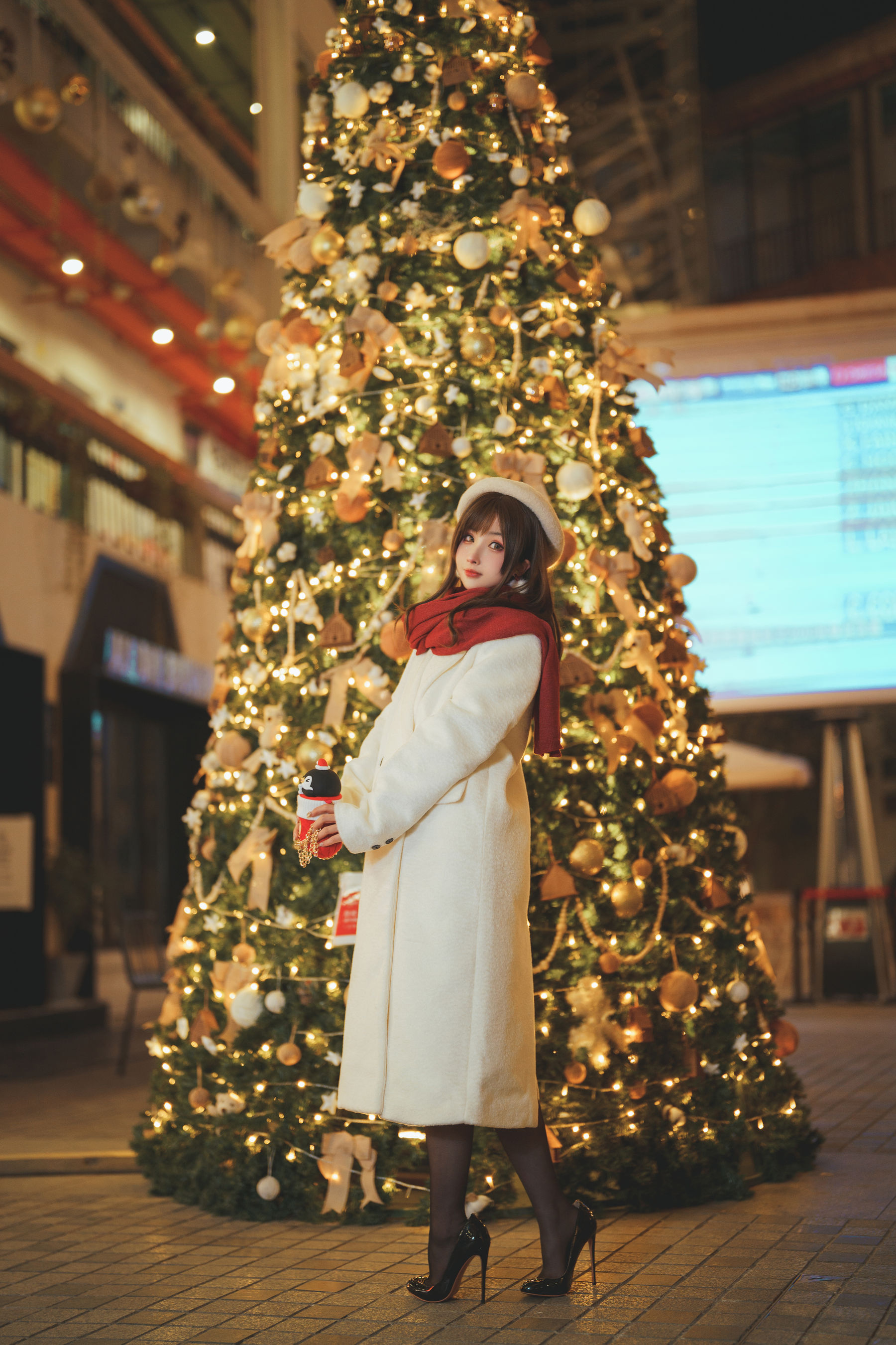 COS福利rioko凉凉子(肉扣热热子) – 圣诞麋鹿套装 Cosplay-第42张
