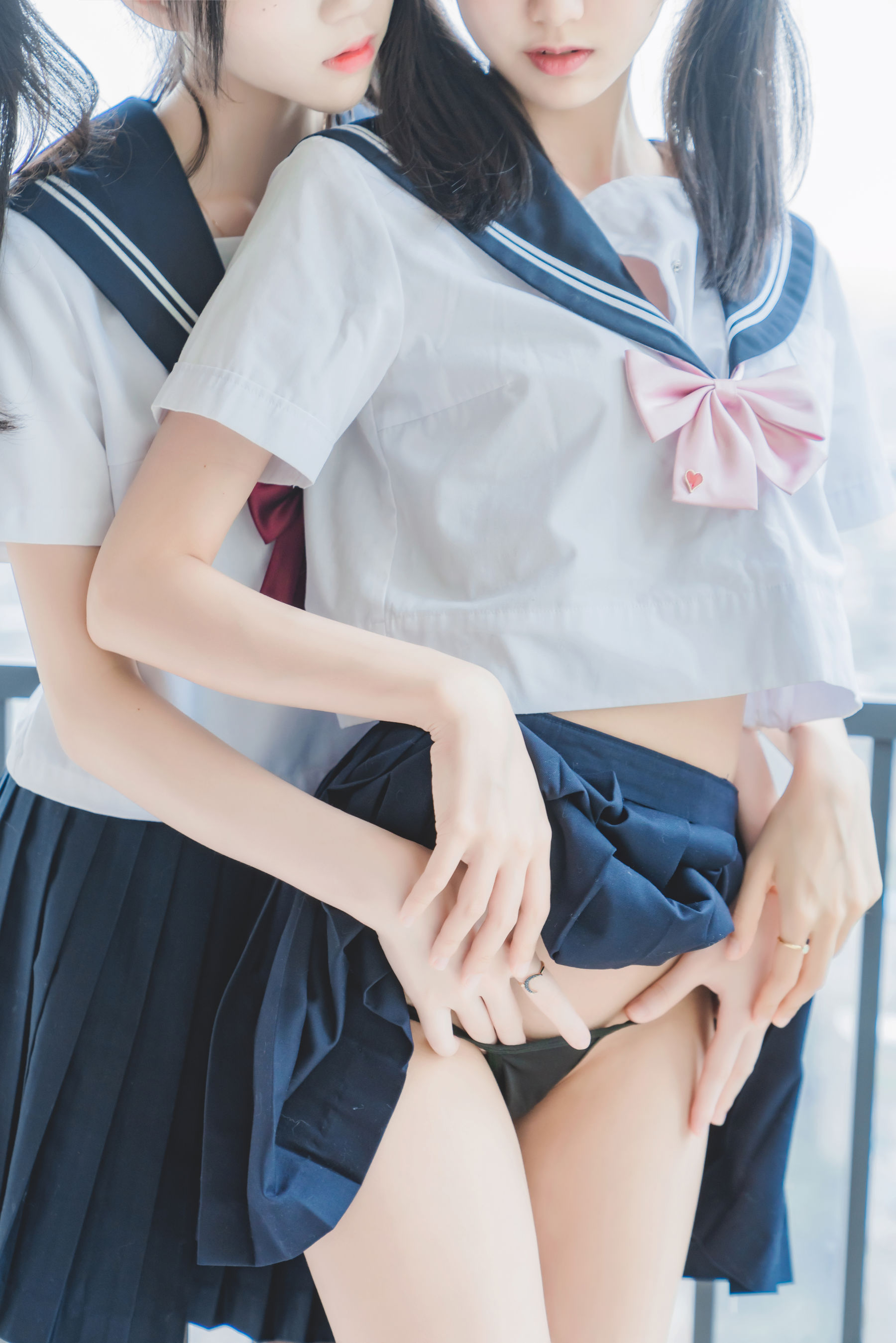 萌系小姐姐木绵绵OwO桜桃喵 她(制服×制服) Cosplay-第11张