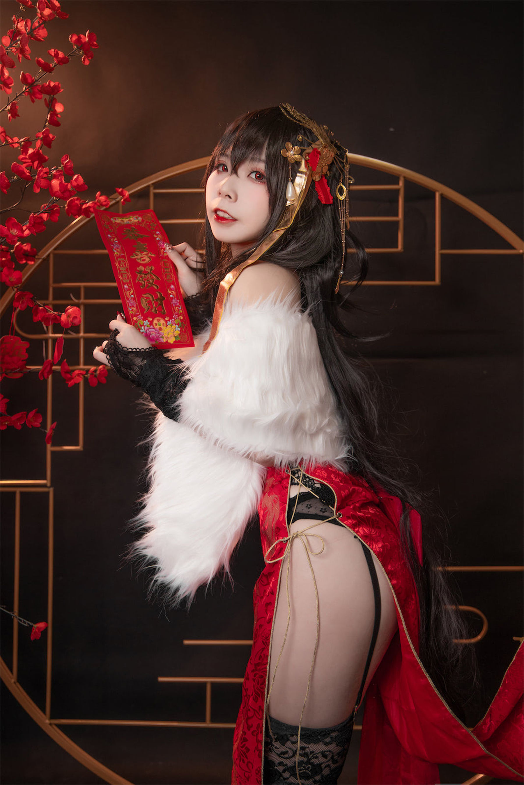 自闭颜球球(无颜小天使wy) – 碧蓝航线 大凤红旗袍 Cosplay-第8张