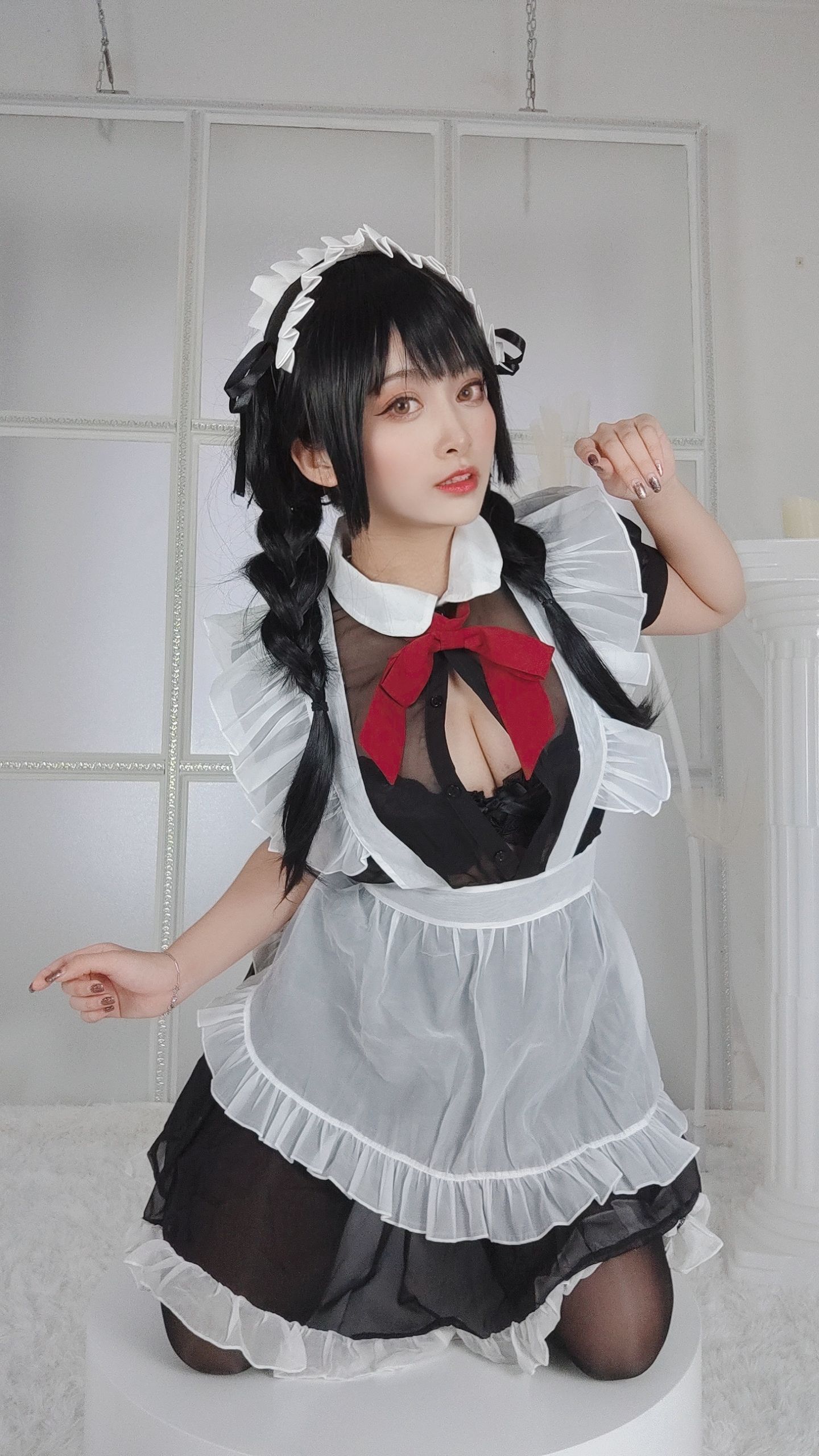 动漫博主洛璃LoLiSAMA – 黑丝女仆 Cosplay-第33张