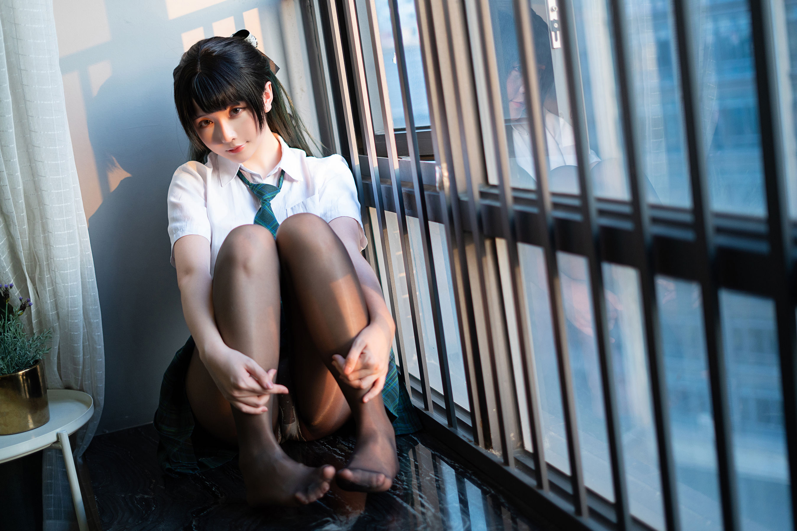 Coser小姐姐星之迟迟 – JK-绿 Cosplay-第17张